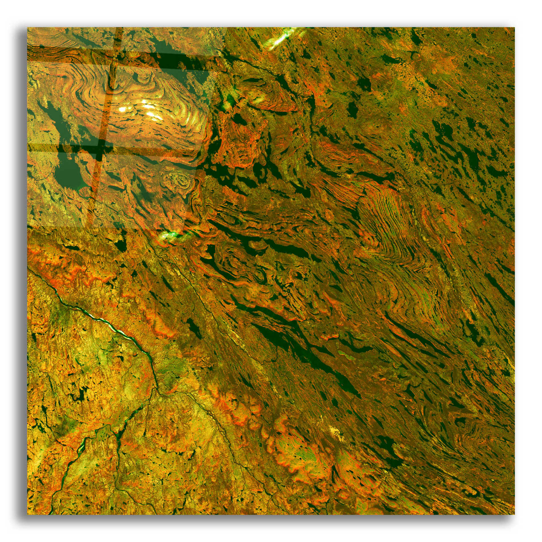 Epic Art 'Earth as Art: Rock Folding,' Acrylic Glass Wall Art,12x12x1.1x0,18x18x1.1x0,26x26x1.74x0,37x37x1.74x0