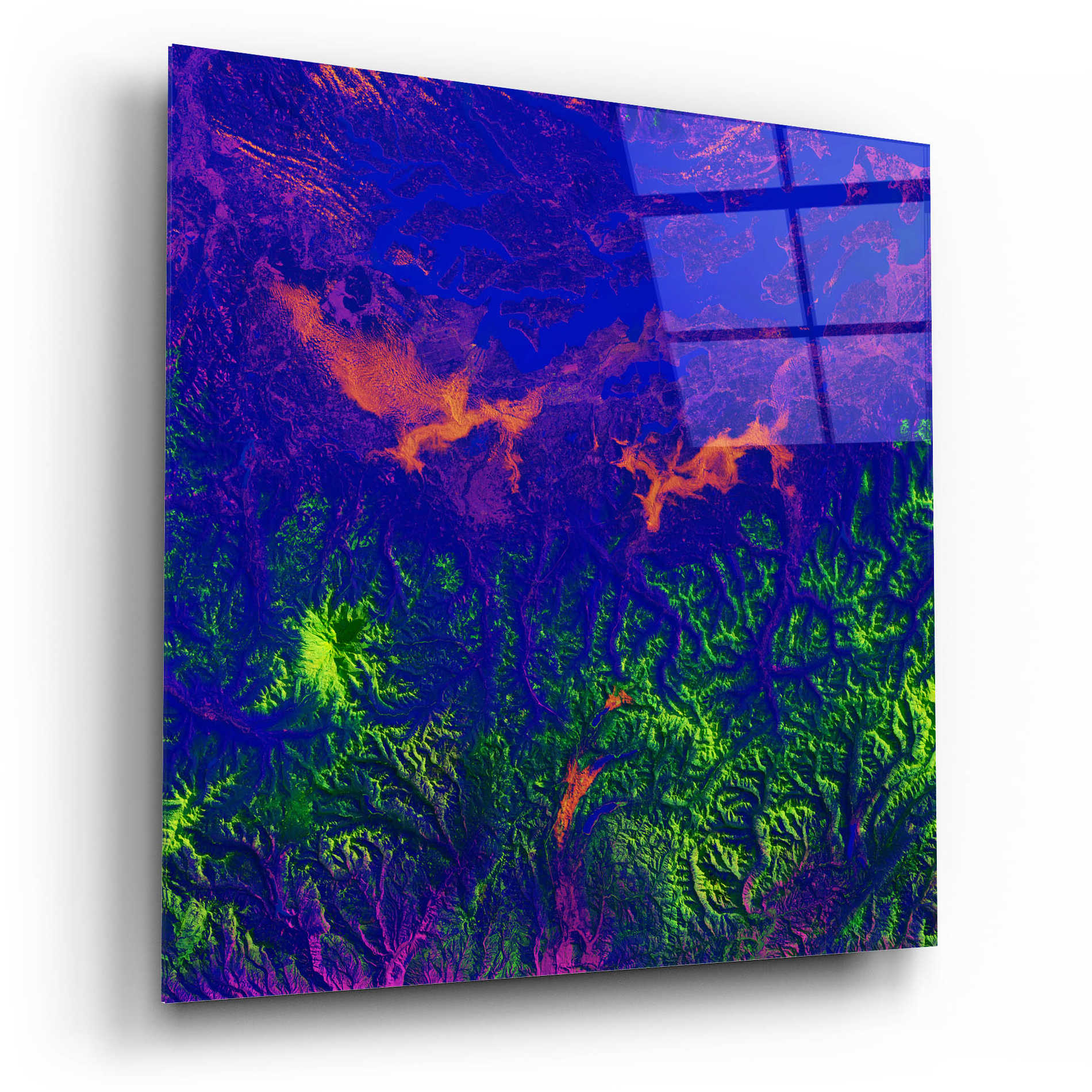 Epic Art 'Earth as Art: Fanciful Fluorescence,' Acrylic Glass Wall Art,12x12
