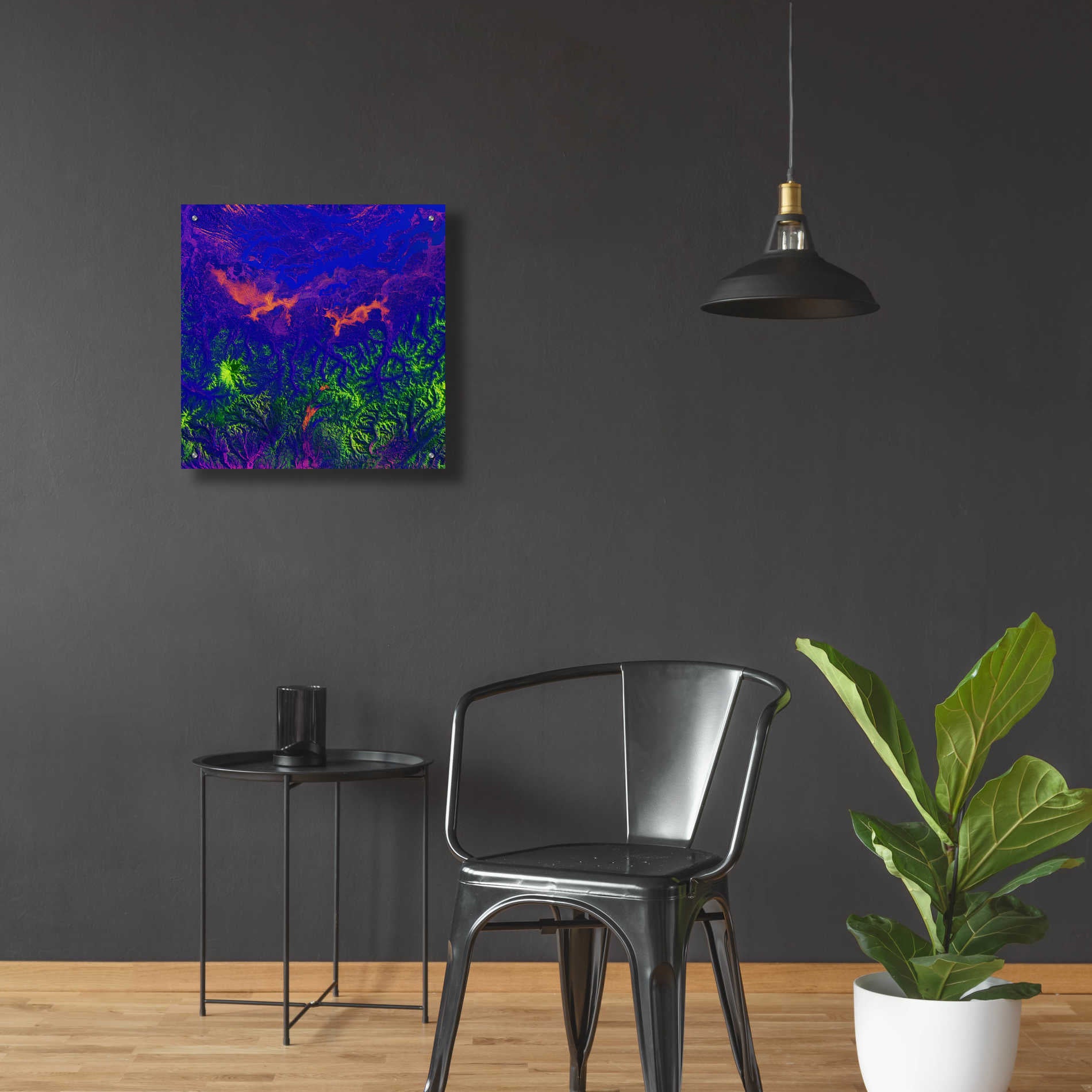 Epic Art 'Earth as Art: Fanciful Fluorescence,' Acrylic Glass Wall Art,24x24