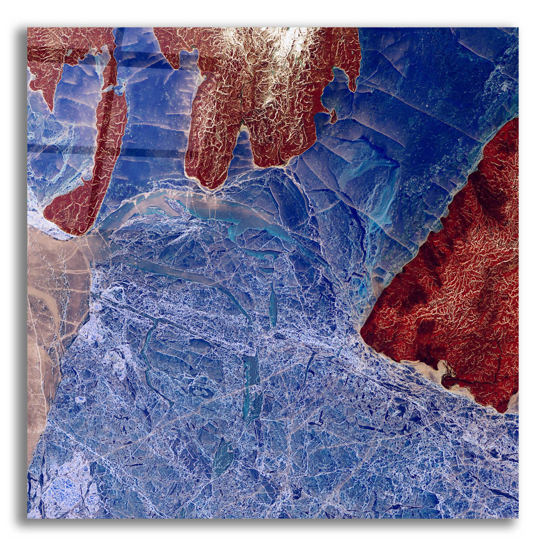 Epic Art 'Earth as Art: Fractured,' Acrylic Glass Wall Art,12x12x1.1x0,18x18x1.1x0,26x26x1.74x0,37x37x1.74x0