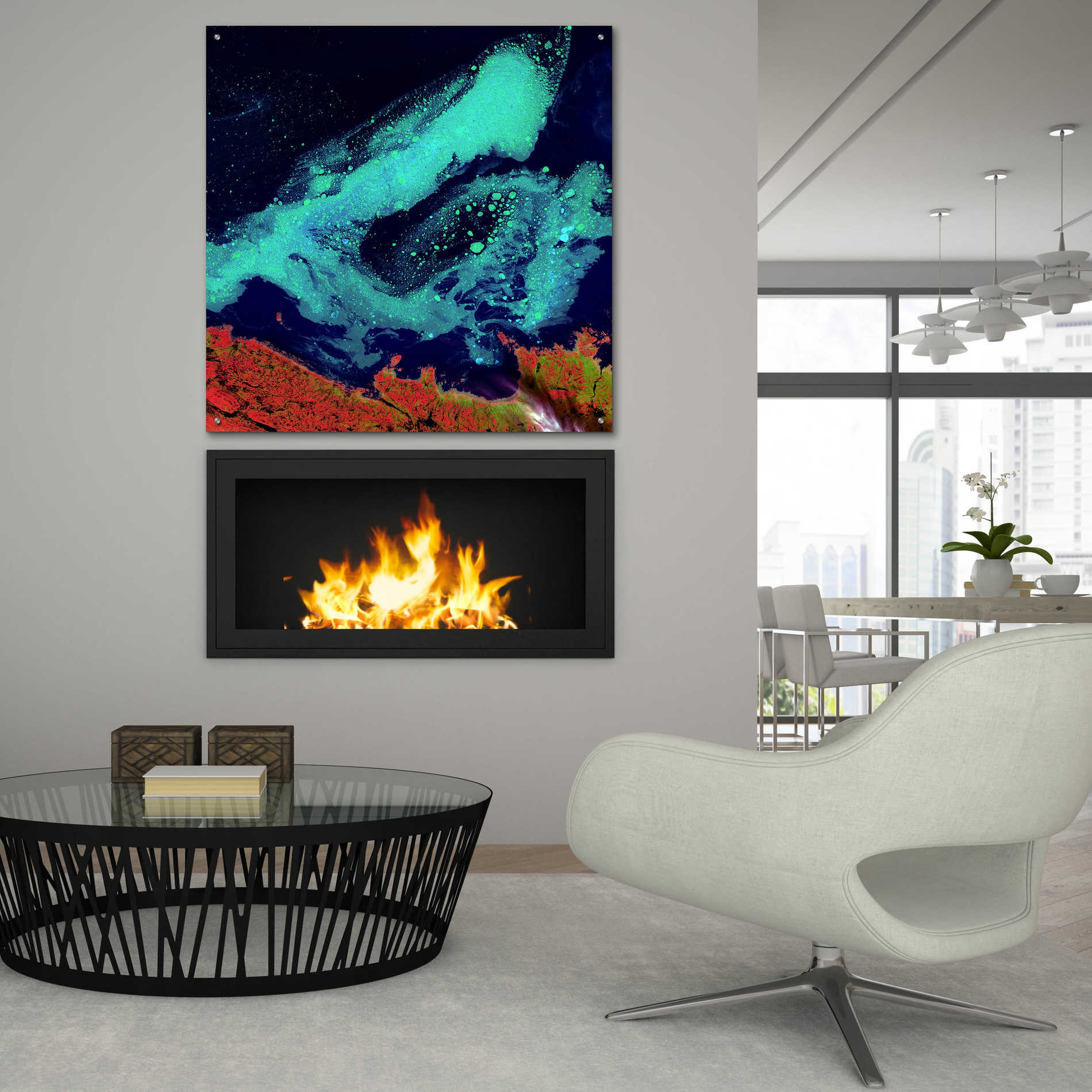 Epic Art 'Earth as Art: Icy Vortex,' Acrylic Glass Wall Art,36x36