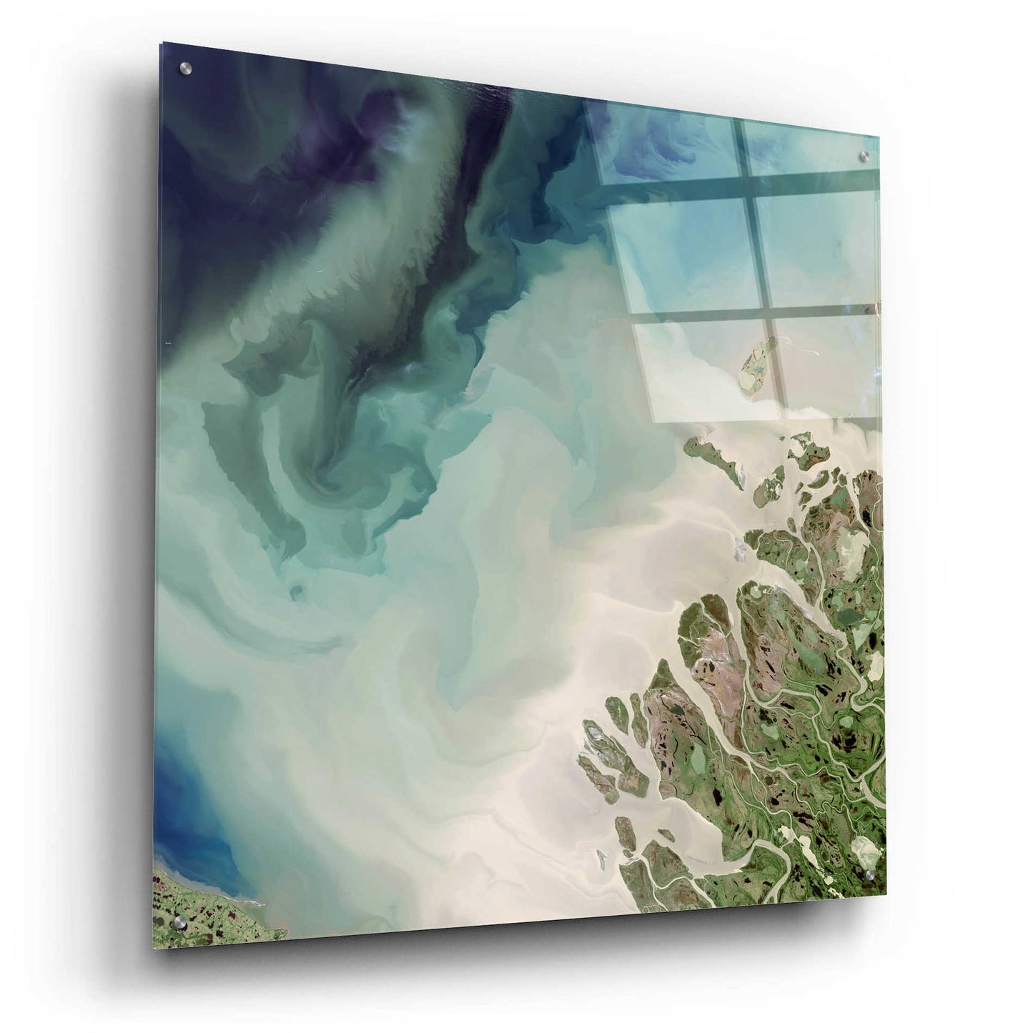 Epic Art 'Earth as Art: Mackenzie Meets Beaufort,' Acrylic Glass Wall Art,36x36