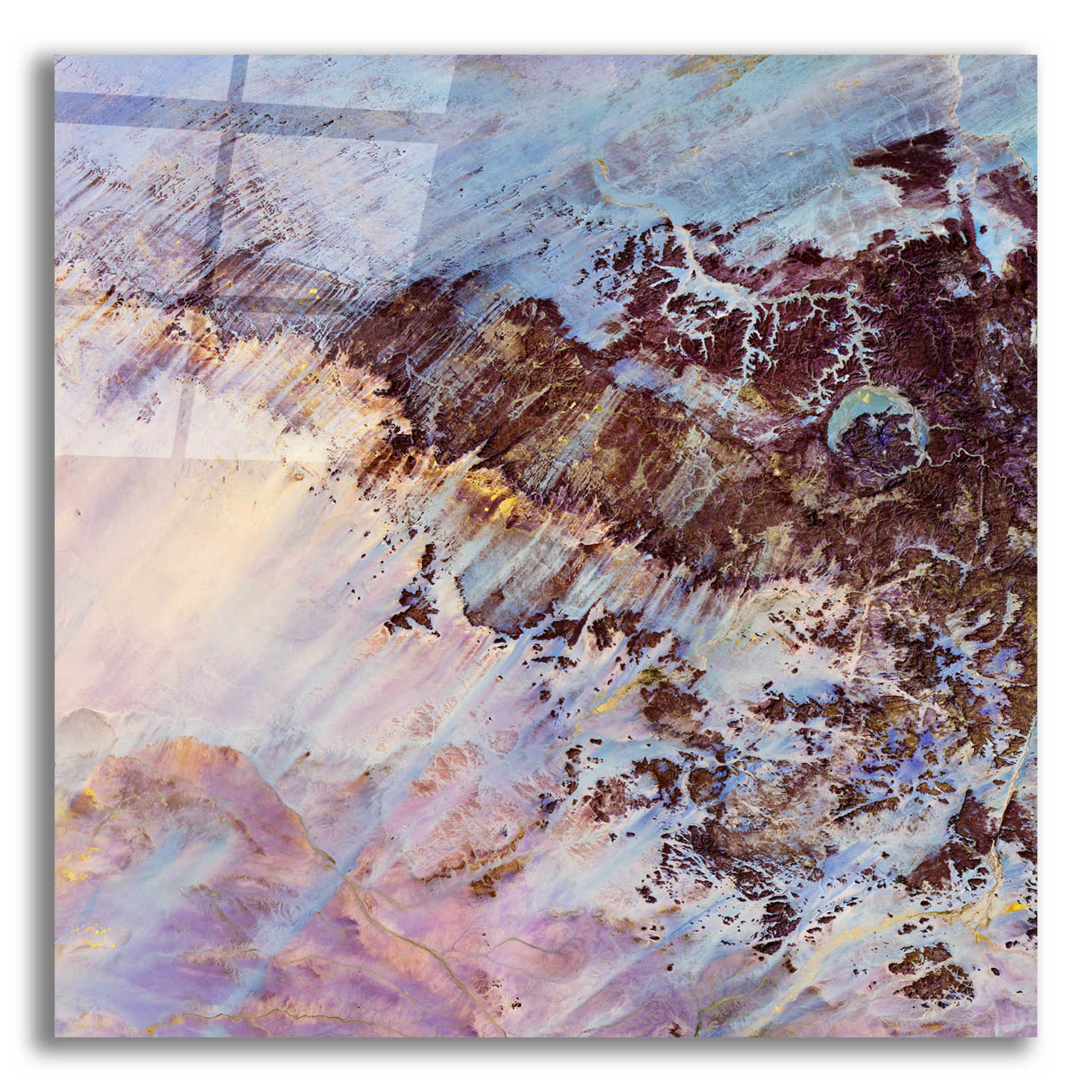 Epic Art 'Earth as Art: Storm Amid the Calm,' Acrylic Glass Wall Art,12x12x1.1x0,18x18x1.1x0,26x26x1.74x0,37x37x1.74x0