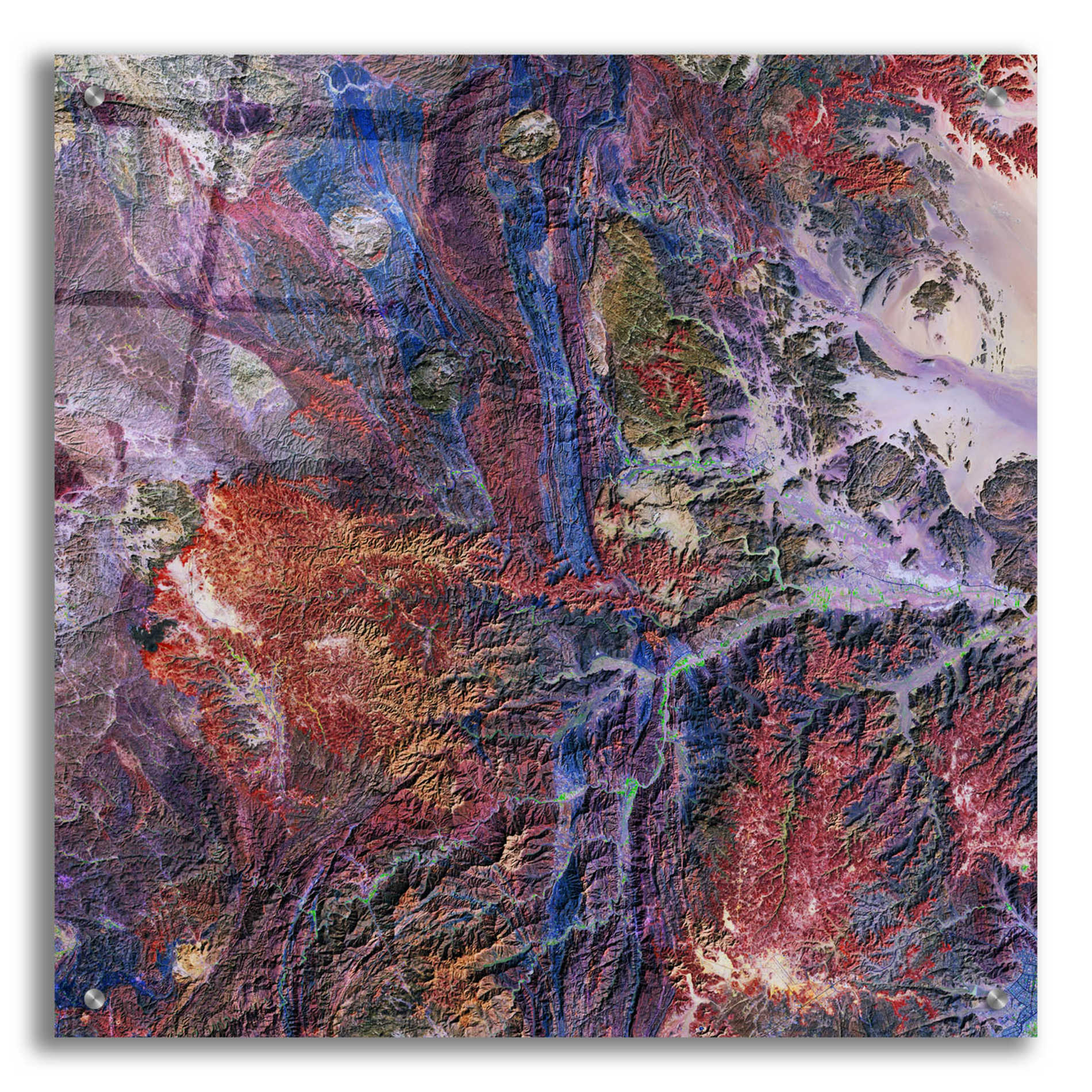Epic Art 'Earth as Art: Tapestry,' Acrylic Glass Wall Art,24x24