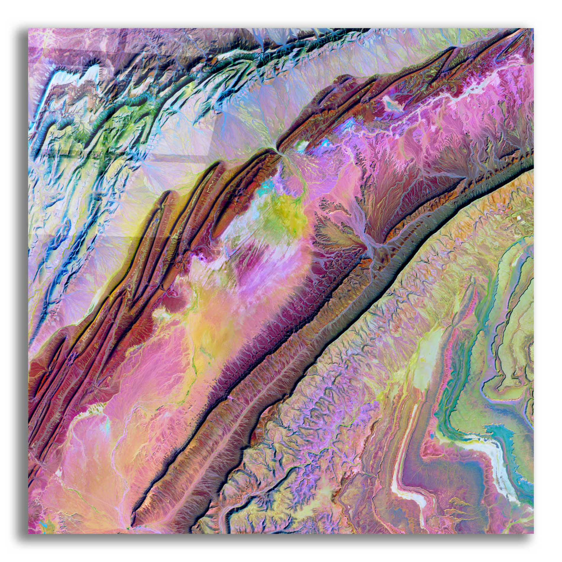 Epic Art 'Earth as Art: Desert Ribbons,' Acrylic Glass Wall Art,12x12