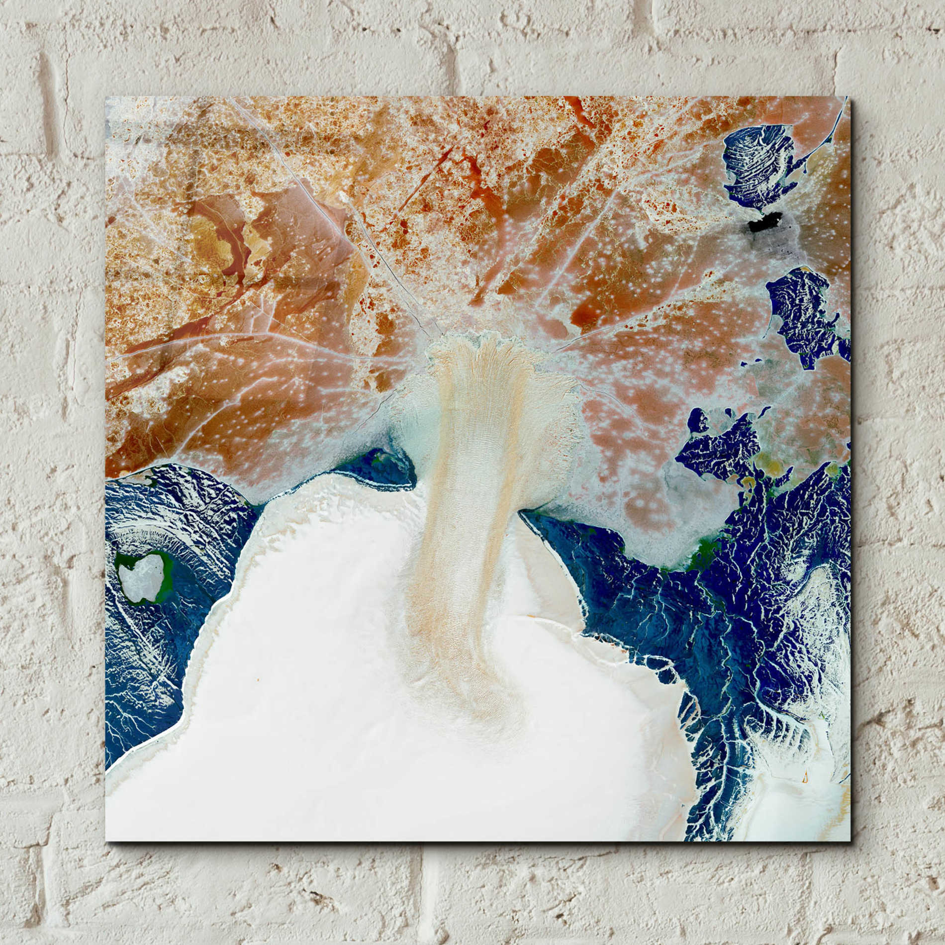 Epic Art 'Earth as Art: Rapid Ice Movement,' Acrylic Glass Wall Art,12x12