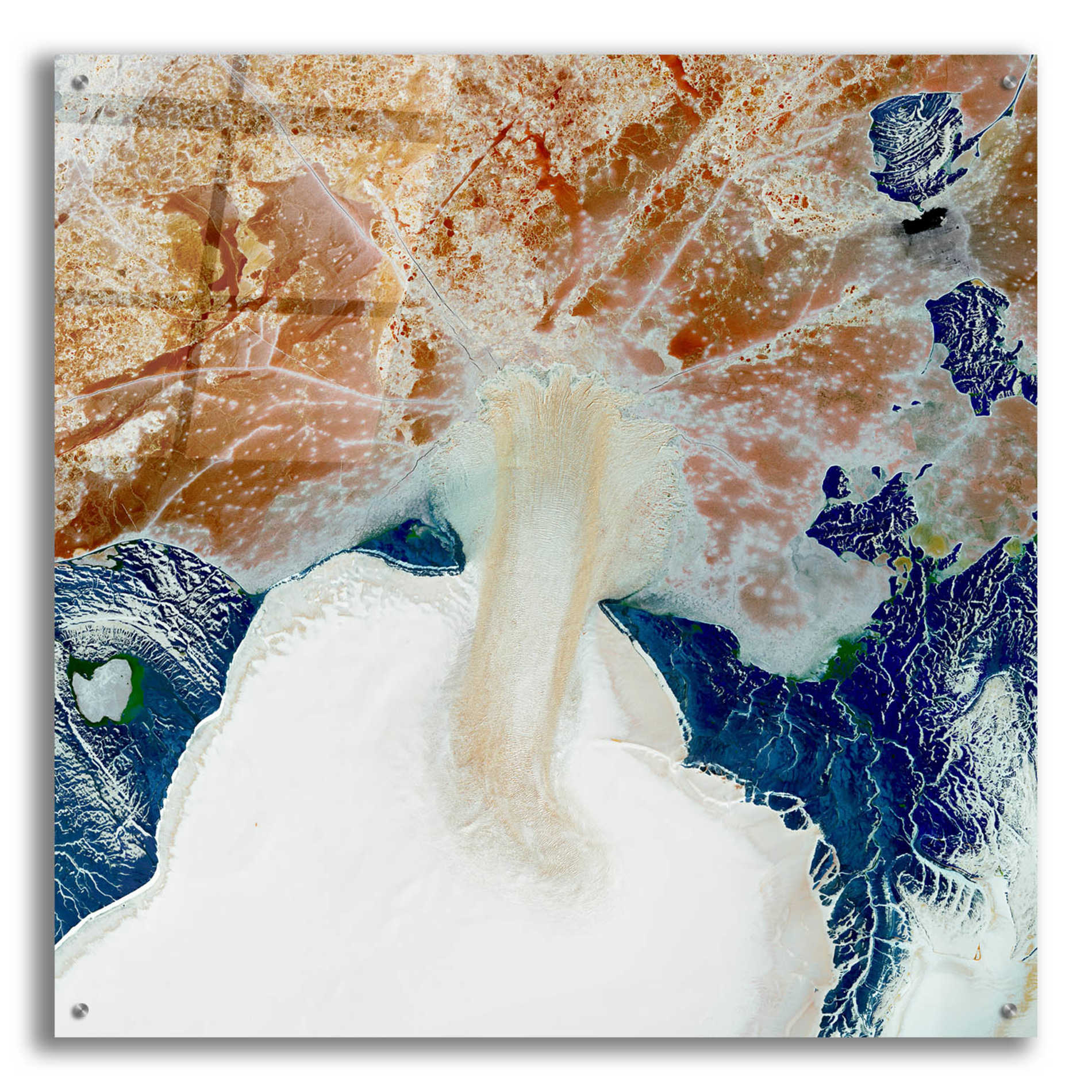 Epic Art 'Earth as Art: Rapid Ice Movement,' Acrylic Glass Wall Art,36x36