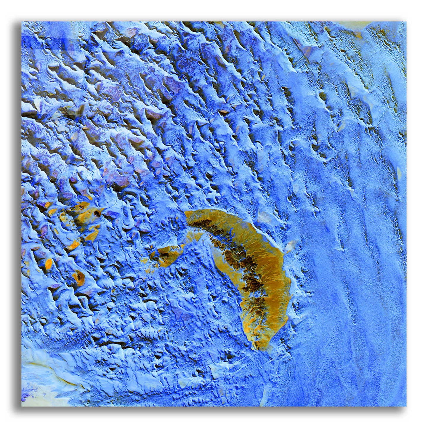 Epic Art 'Earth as Art: Sand Waves,' Acrylic Glass Wall Art,12x12x1.1x0,18x18x1.1x0,26x26x1.74x0,37x37x1.74x0