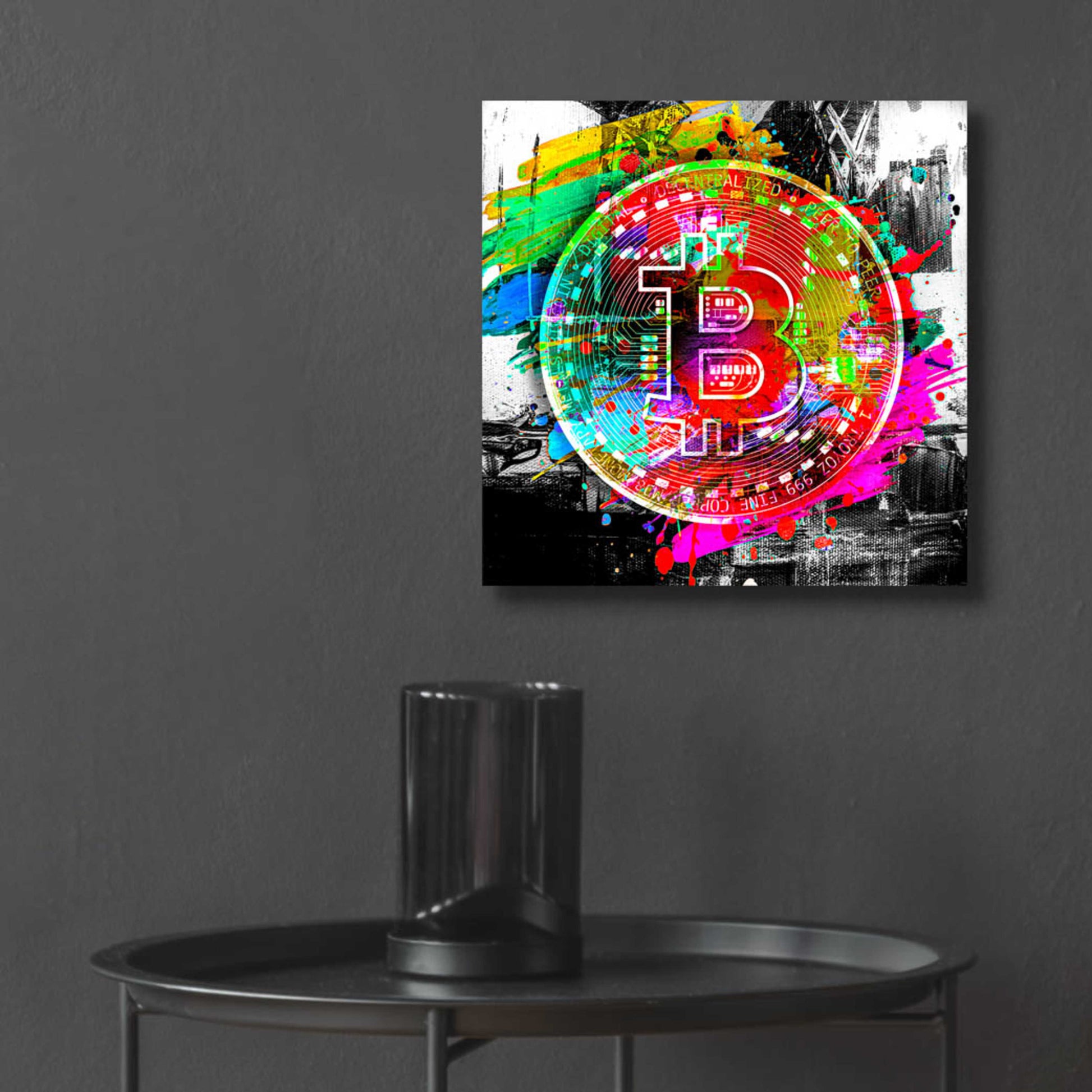 Epic Art 'Bitcoin the Currency Predator,' Acrylic Glass Wall Art,12x12