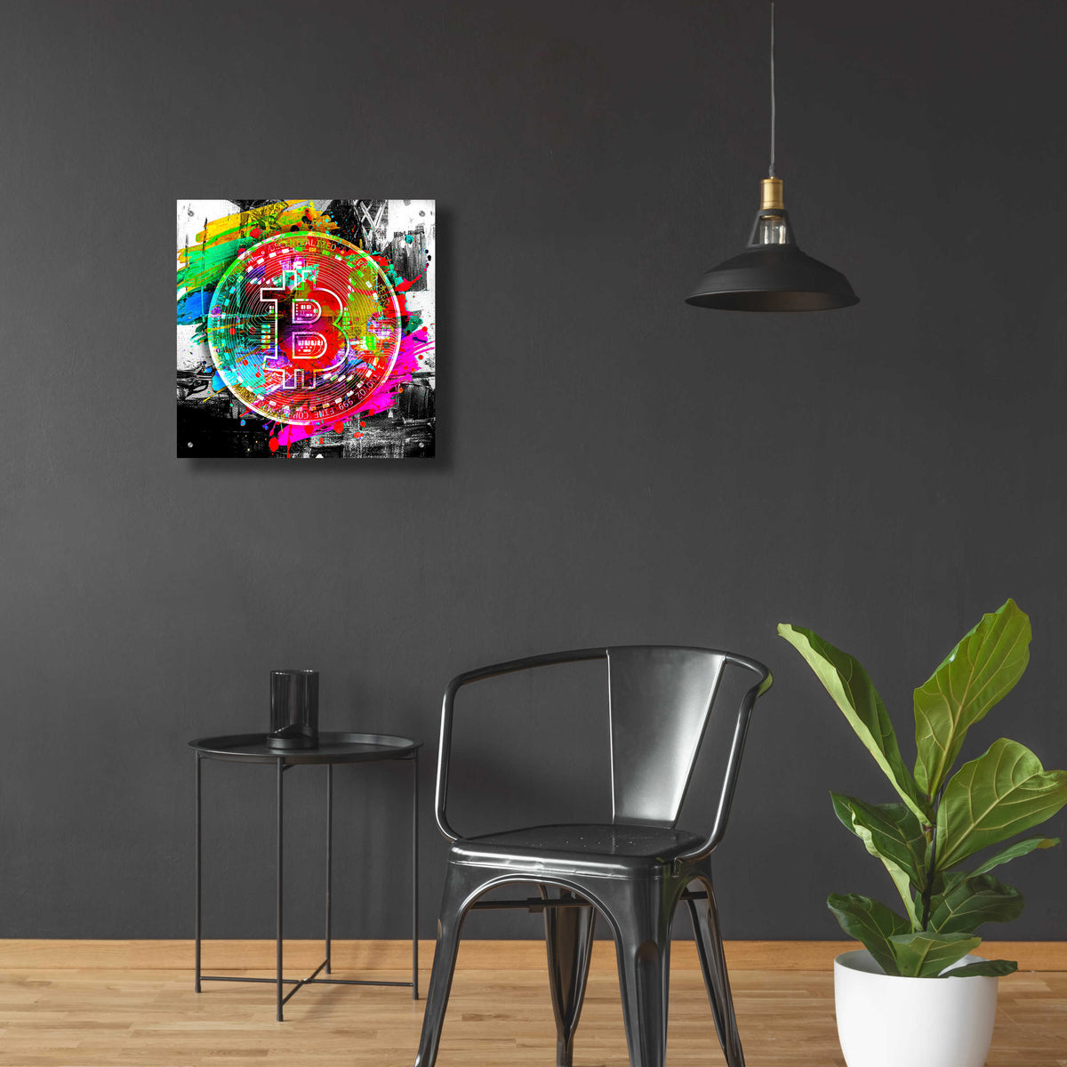 Epic Art 'Bitcoin the Currency Predator,' Acrylic Glass Wall Art,24x24