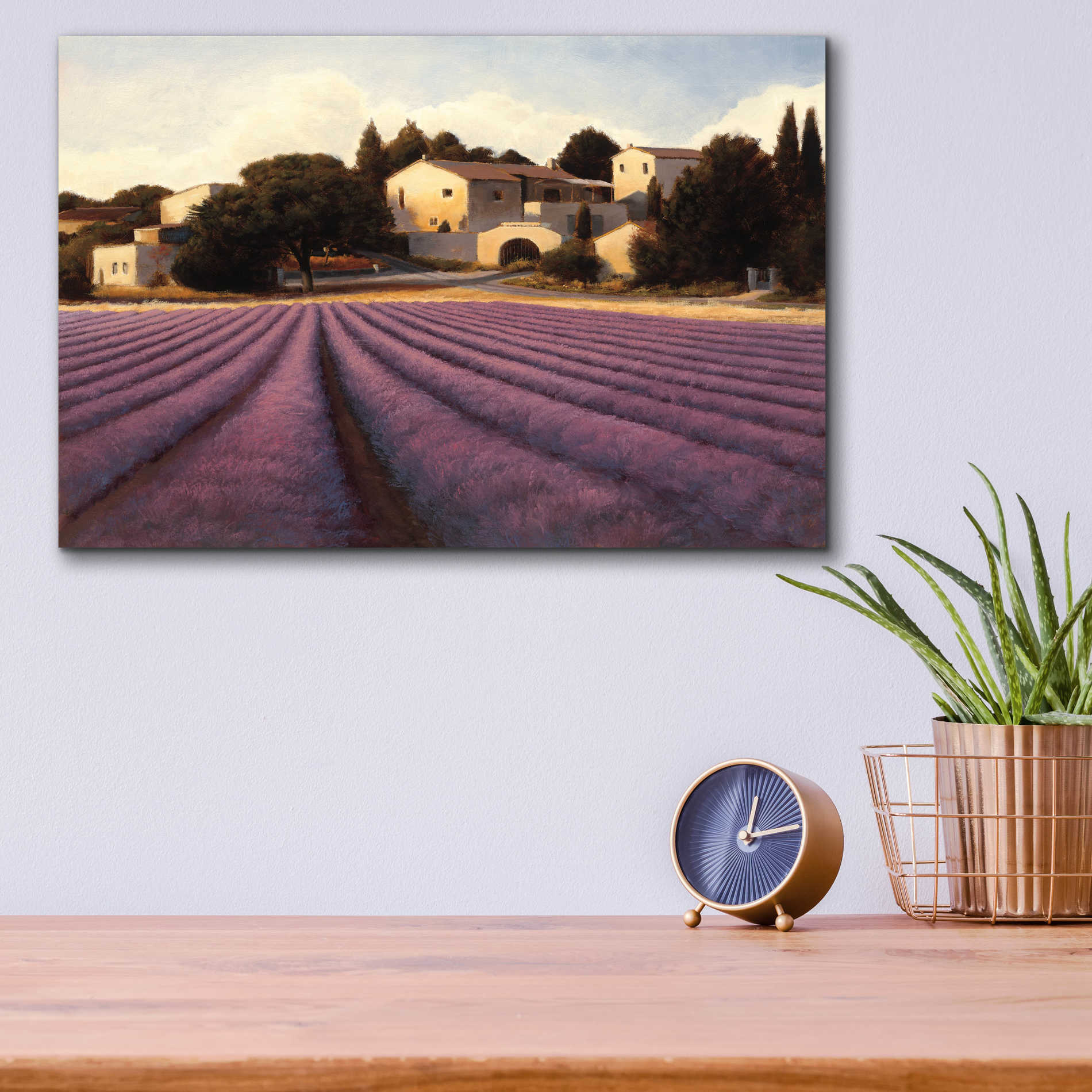 Epic Art 'Lavender Fields I' by James Wiens, Acrylic Glass Wall Art,16x12