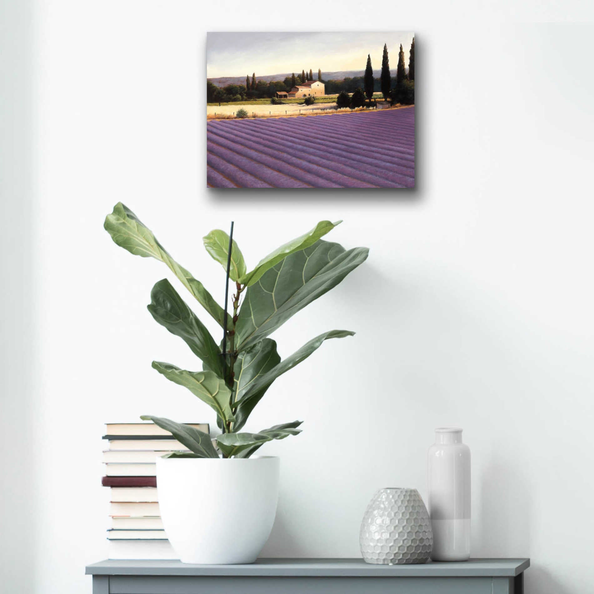 Epic Art 'Lavender Fields II' by James Wiens, Acrylic Glass Wall Art,16x12