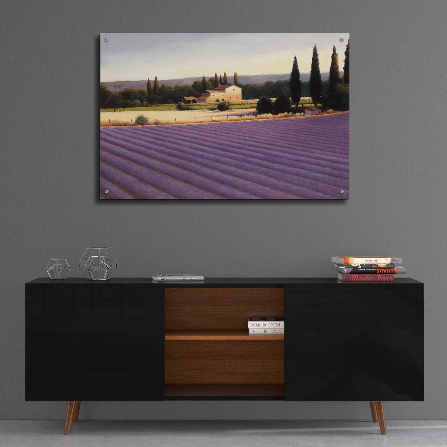 Epic Art 'Lavender Fields II' by James Wiens, Acrylic Glass Wall Art,36x24