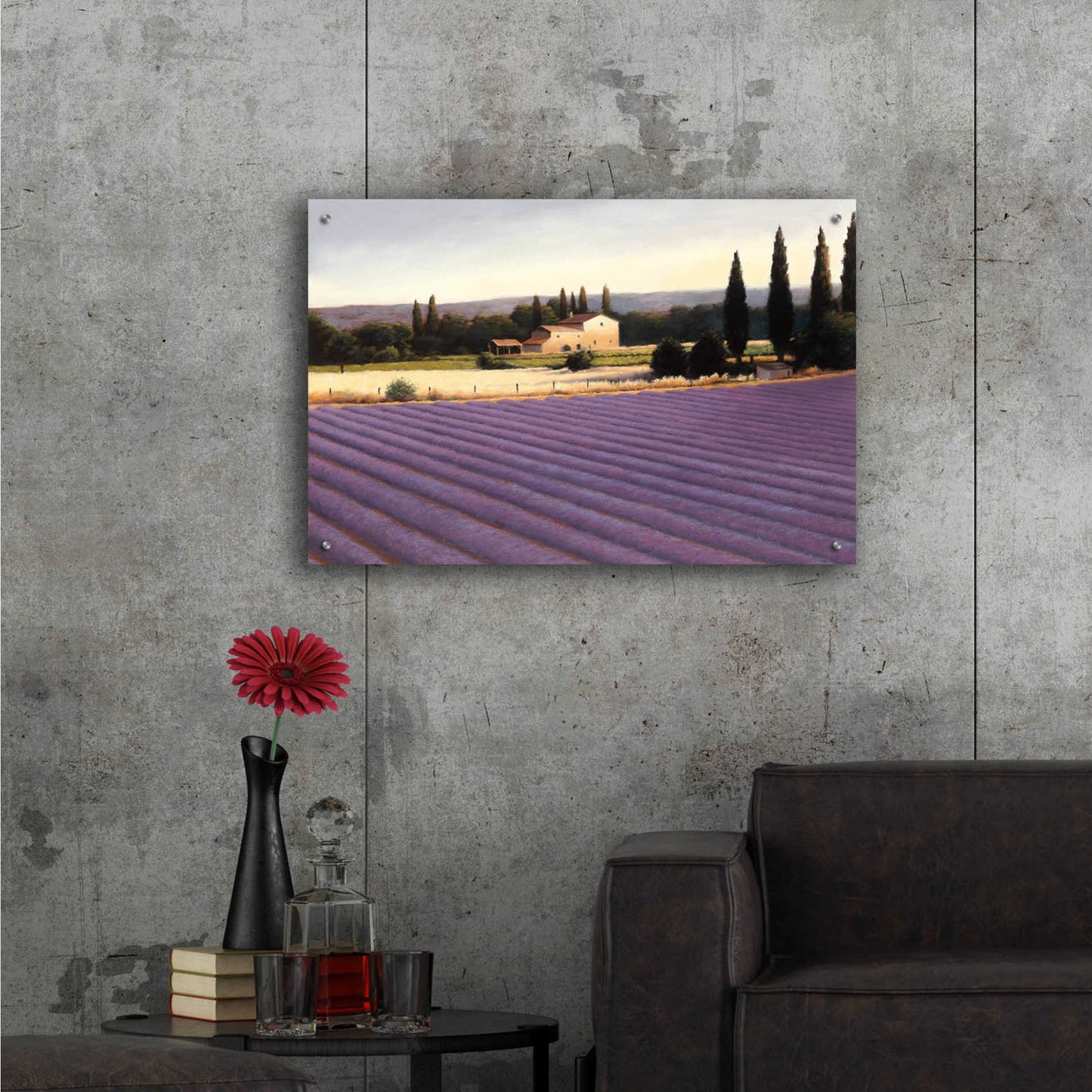 Epic Art 'Lavender Fields II' by James Wiens, Acrylic Glass Wall Art,36x24