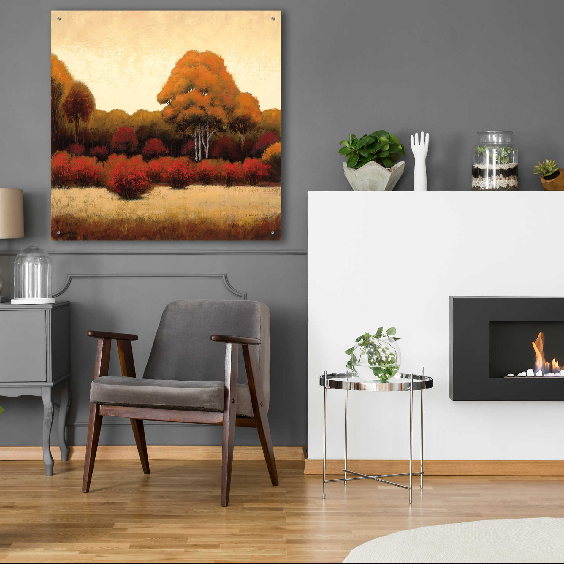 Epic Art 'Autumn Forest I' by James Wiens, Acrylic Glass Wall Art,36x36