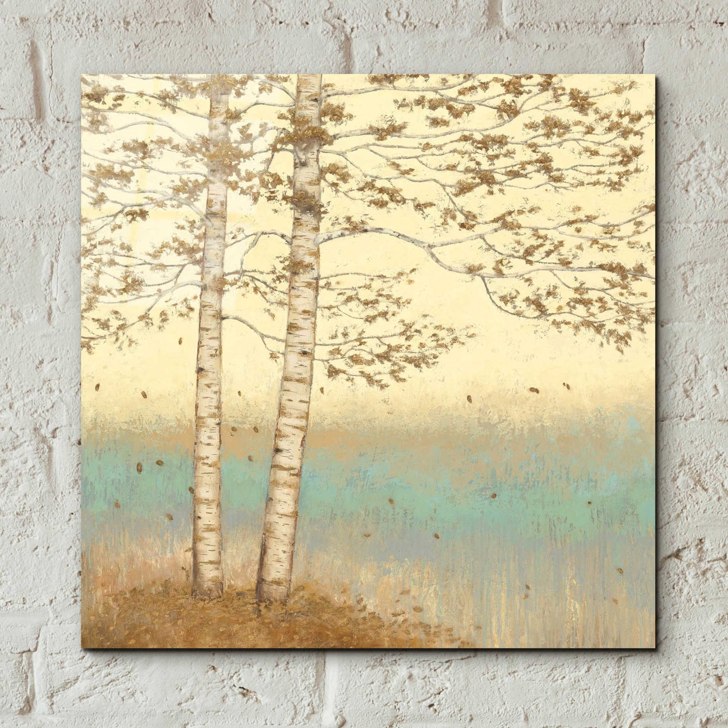 Epic Art 'Golden Birch I' by James Wiens, Acrylic Glass Wall Art,12x12