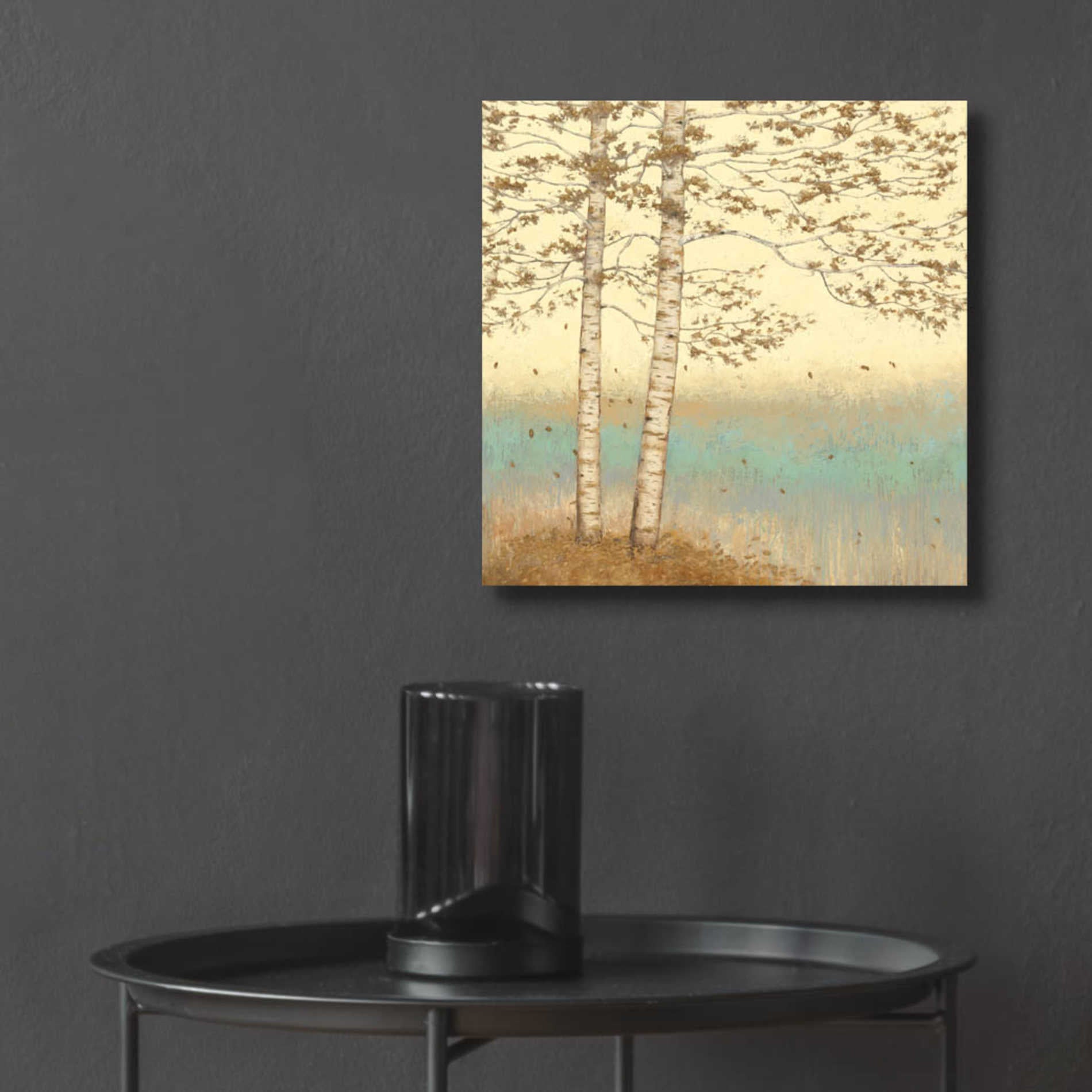 Epic Art 'Golden Birch I' by James Wiens, Acrylic Glass Wall Art,12x12