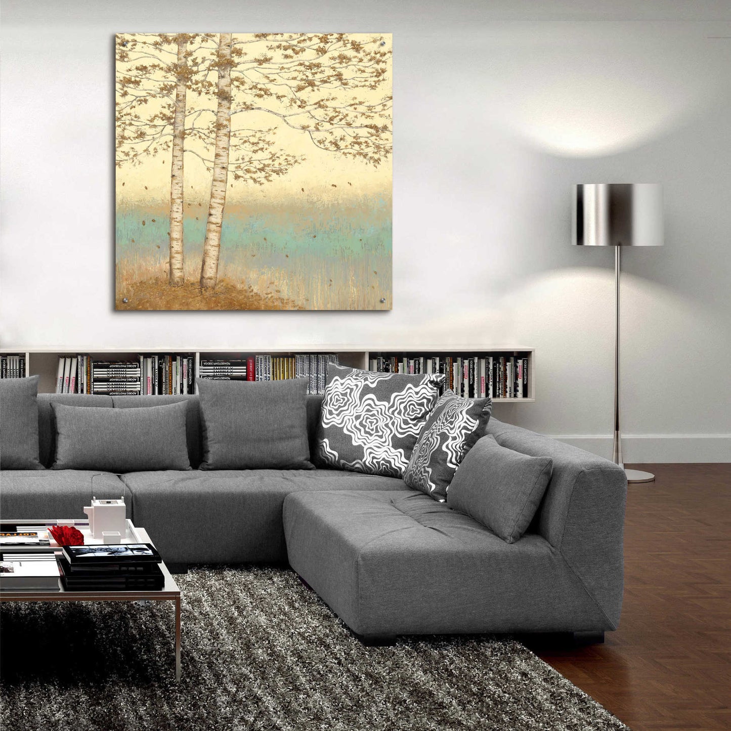 Epic Art 'Golden Birch I' by James Wiens, Acrylic Glass Wall Art,36x36