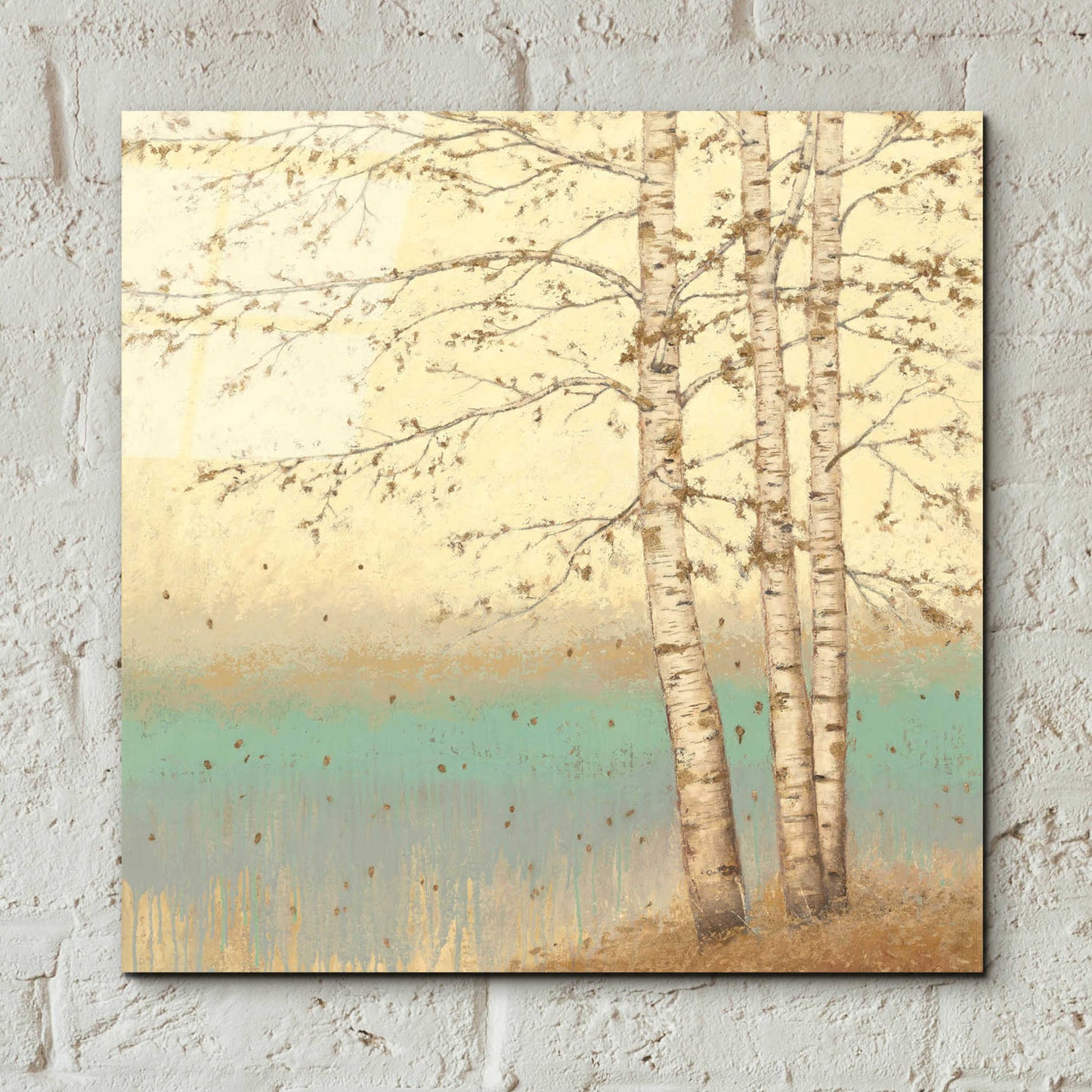 Epic Art 'Golden Birch II' by James Wiens, Acrylic Glass Wall Art,12x12