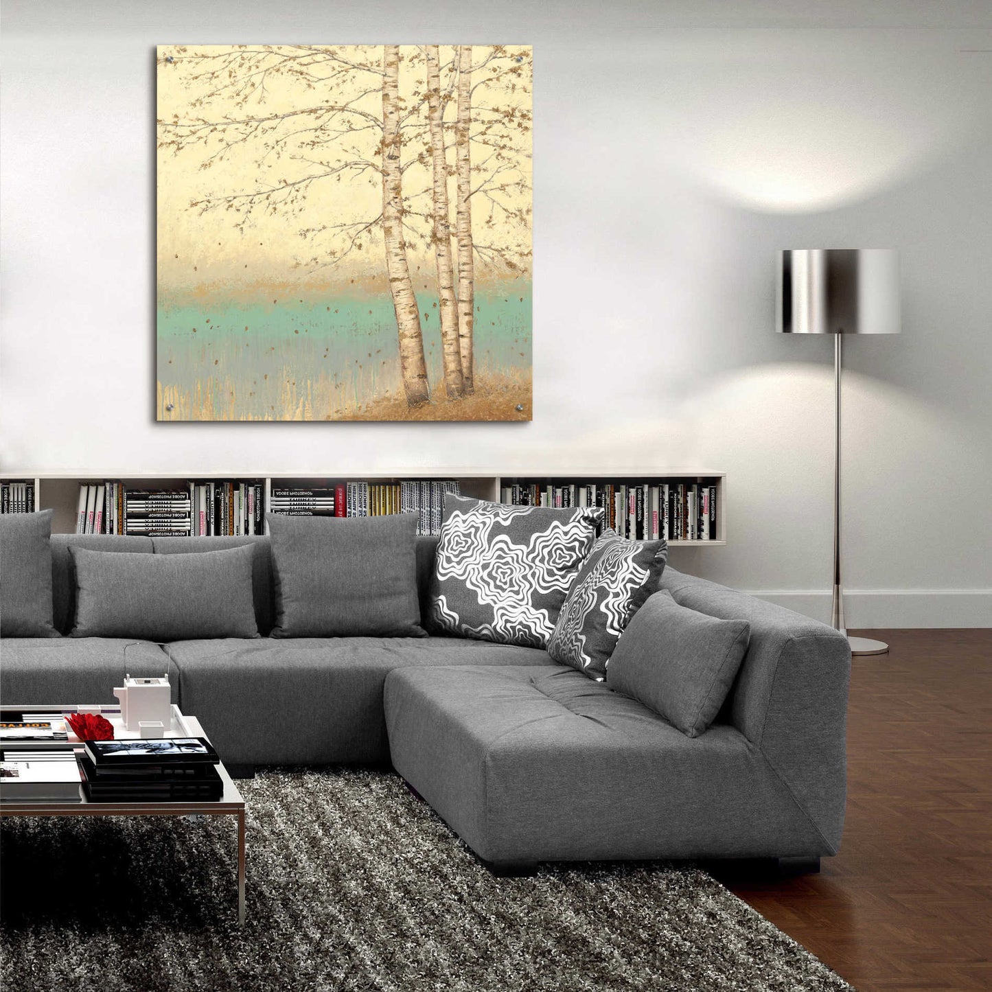 Epic Art 'Golden Birch II' by James Wiens, Acrylic Glass Wall Art,36x36