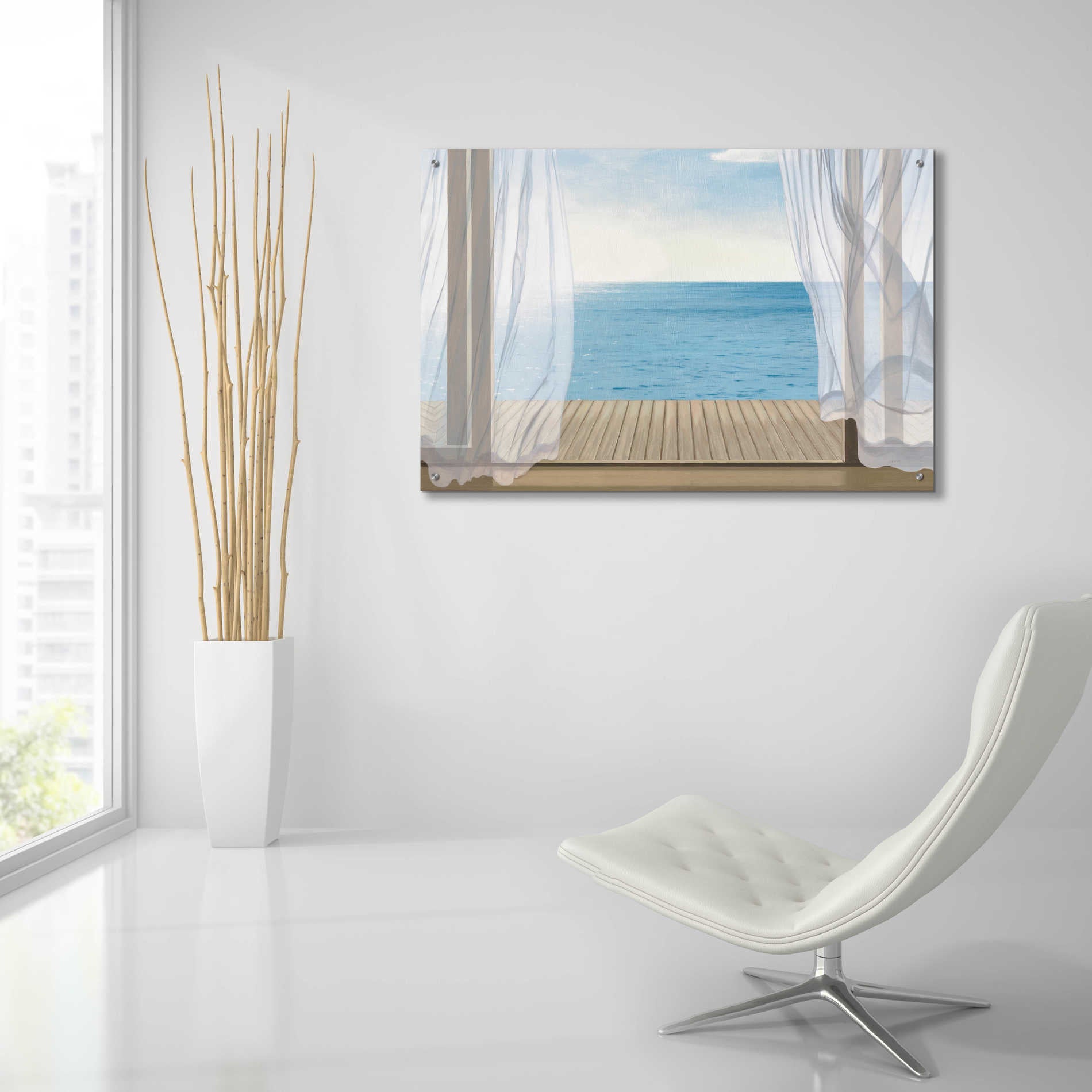 Epic Art 'Blue Breeze' by James Wiens, Acrylic Glass Wall Art,36x24