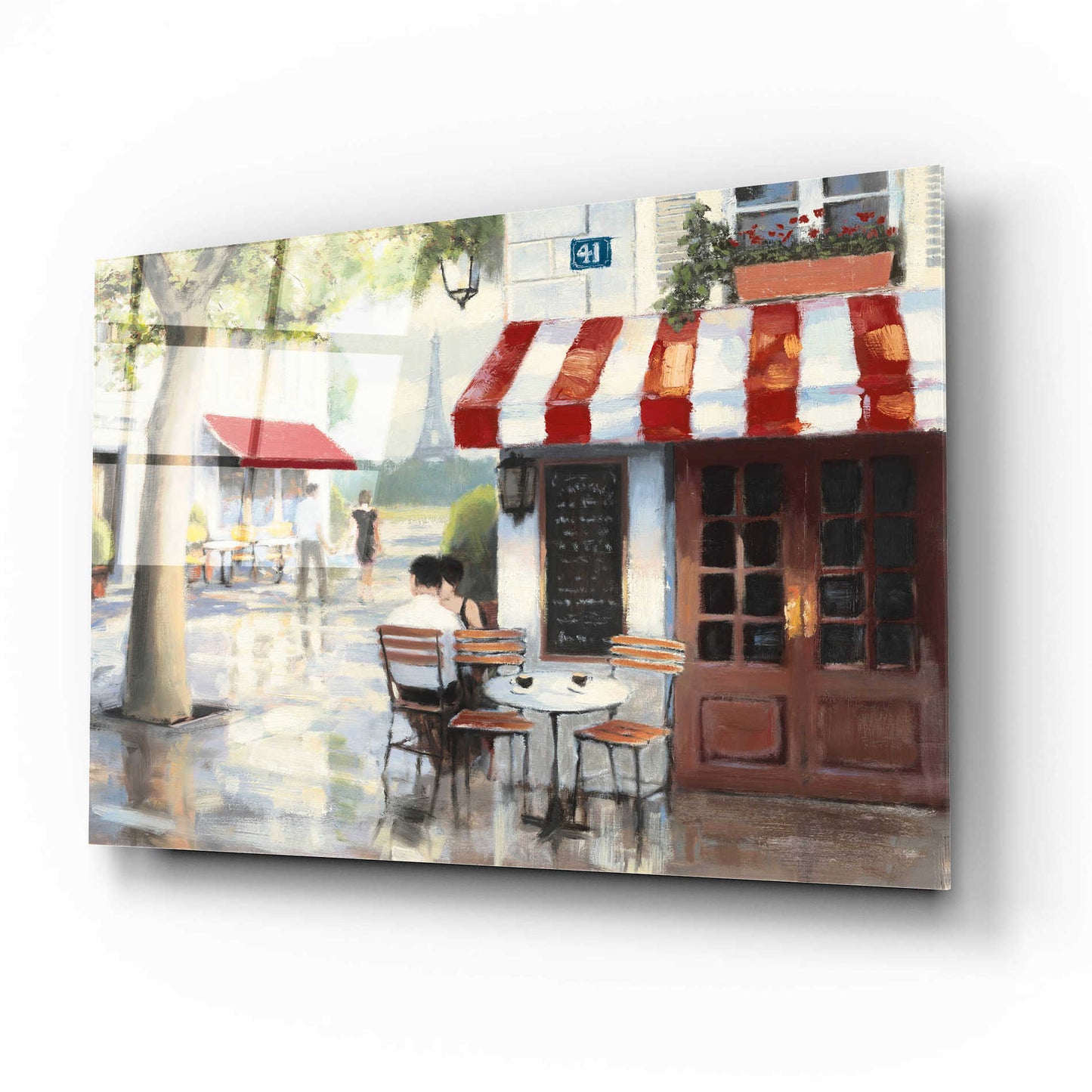 Epic Art 'Relaxing at the Cafe II' by James Wiens, Acrylic Glass Wall Art,16x12