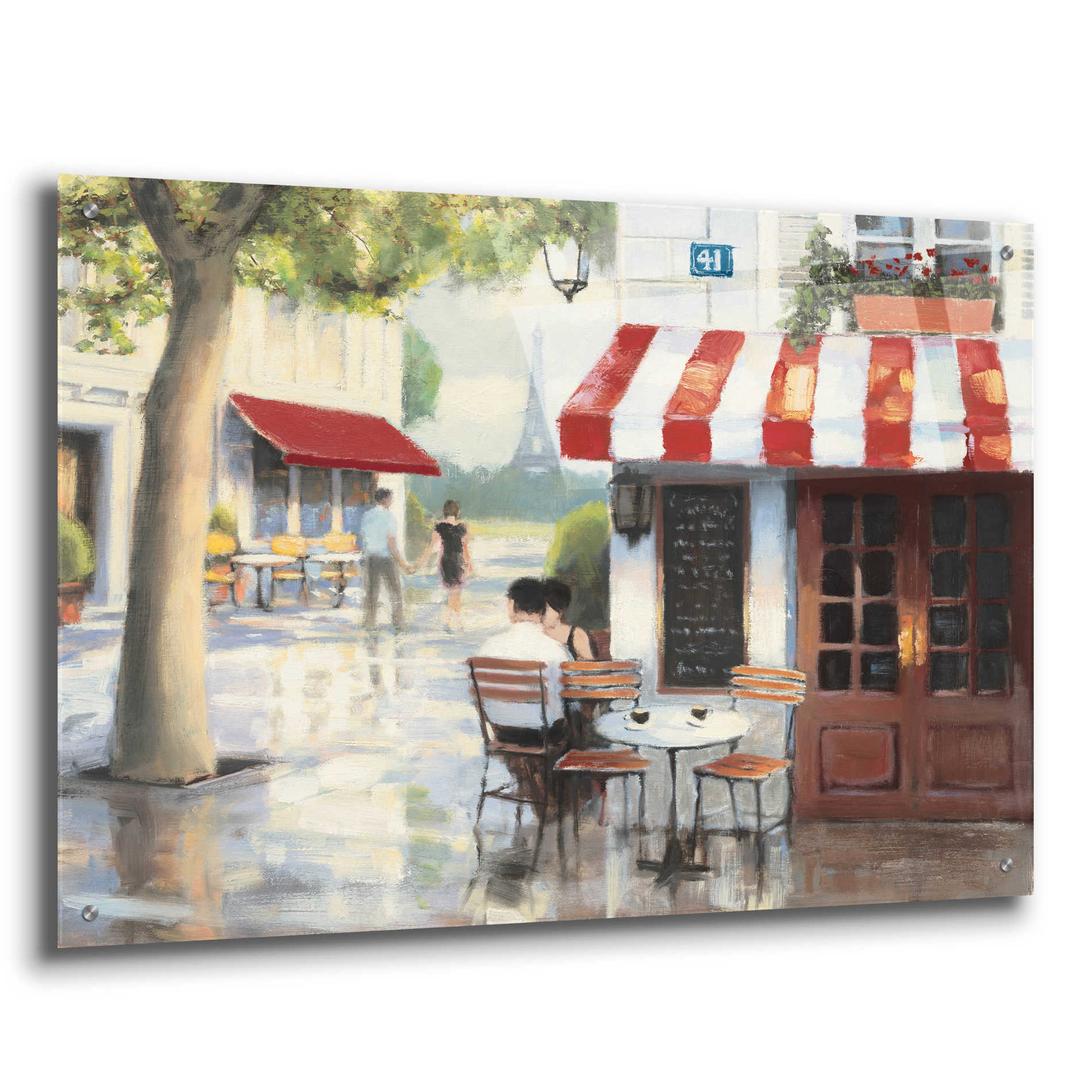 Epic Art 'Relaxing at the Cafe II' by James Wiens, Acrylic Glass Wall Art,36x24