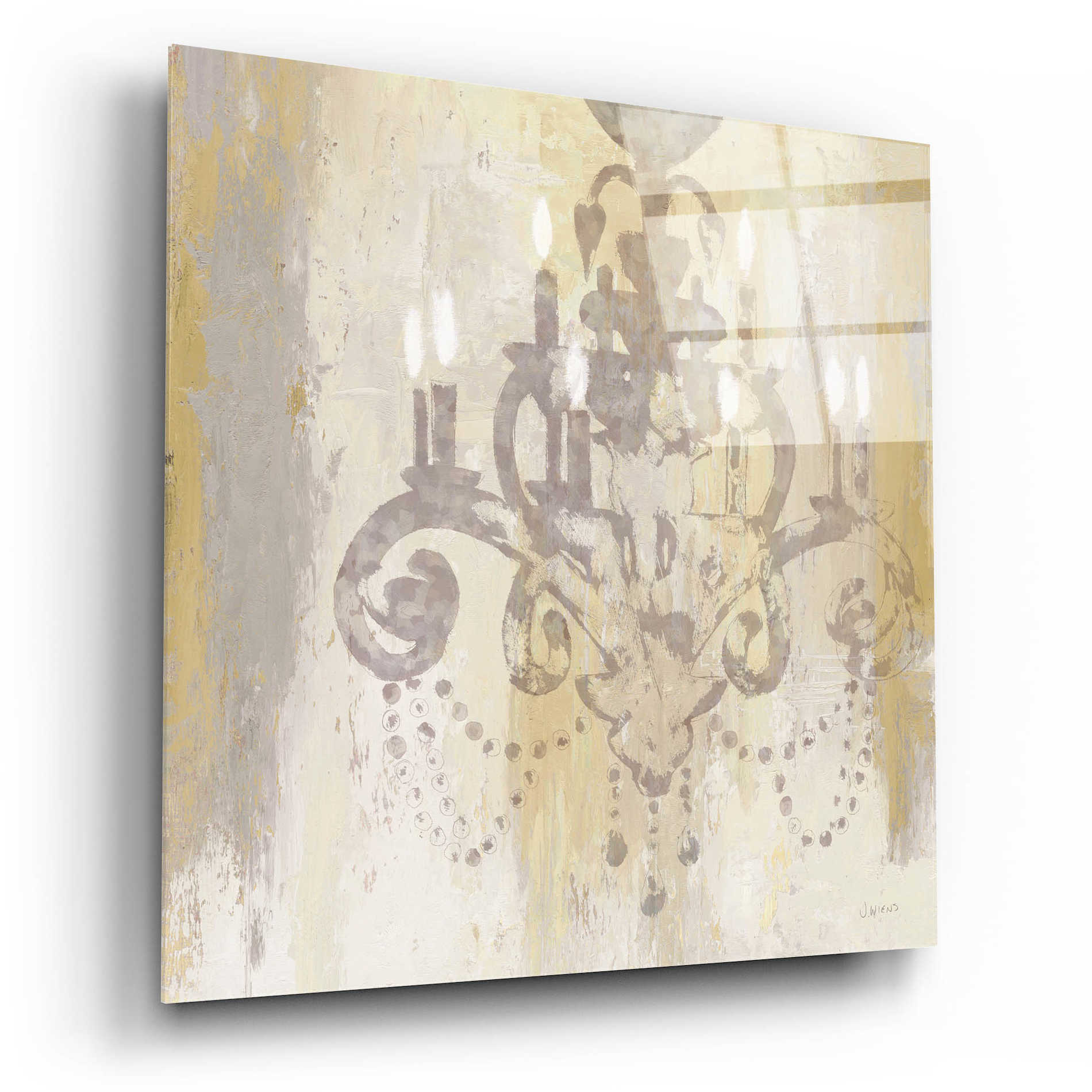 Epic Art 'Candelabra Gold II' by James Wiens, Acrylic Glass Wall Art,12x12