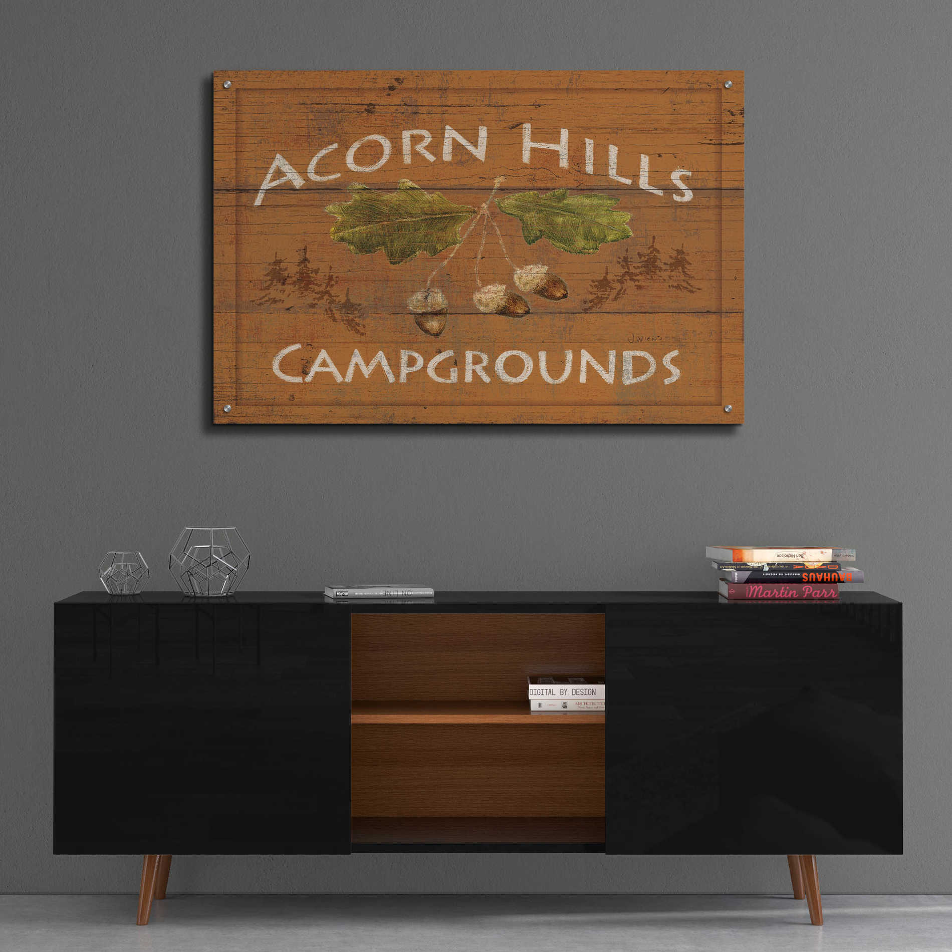 Epic Art 'Lodge Signs I' by James Wiens, Acrylic Glass Wall Art,36x24