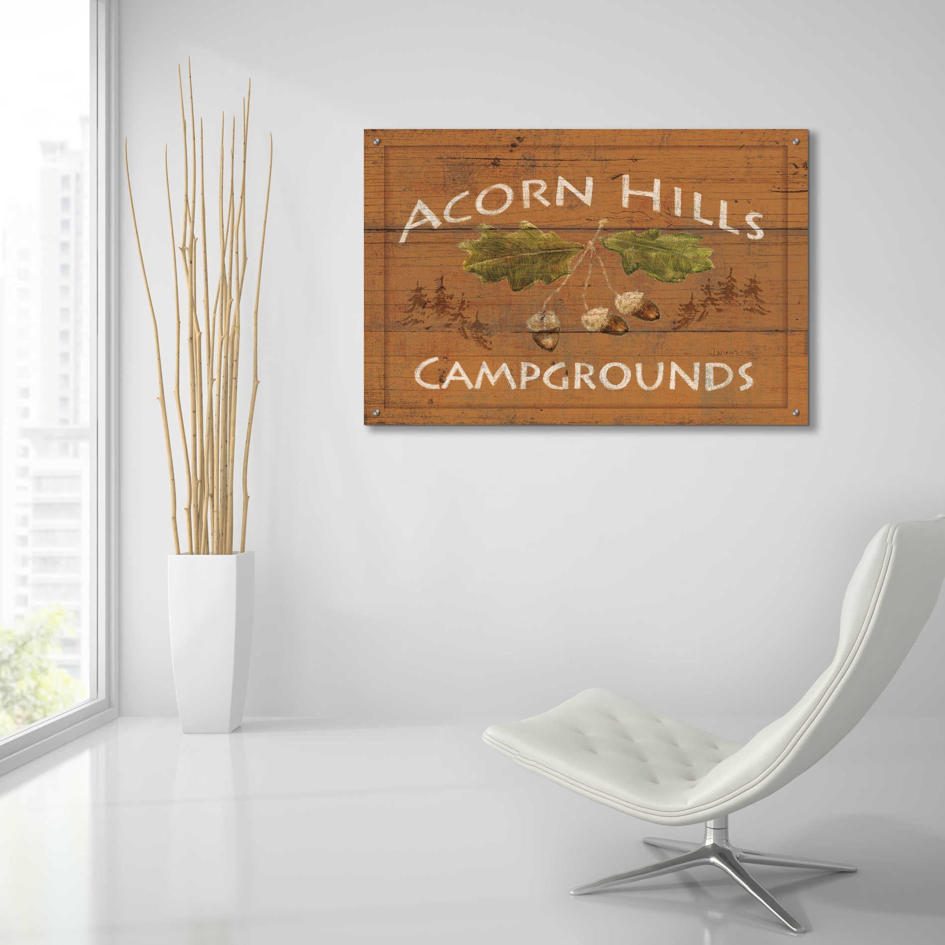 Epic Art 'Lodge Signs I' by James Wiens, Acrylic Glass Wall Art,36x24