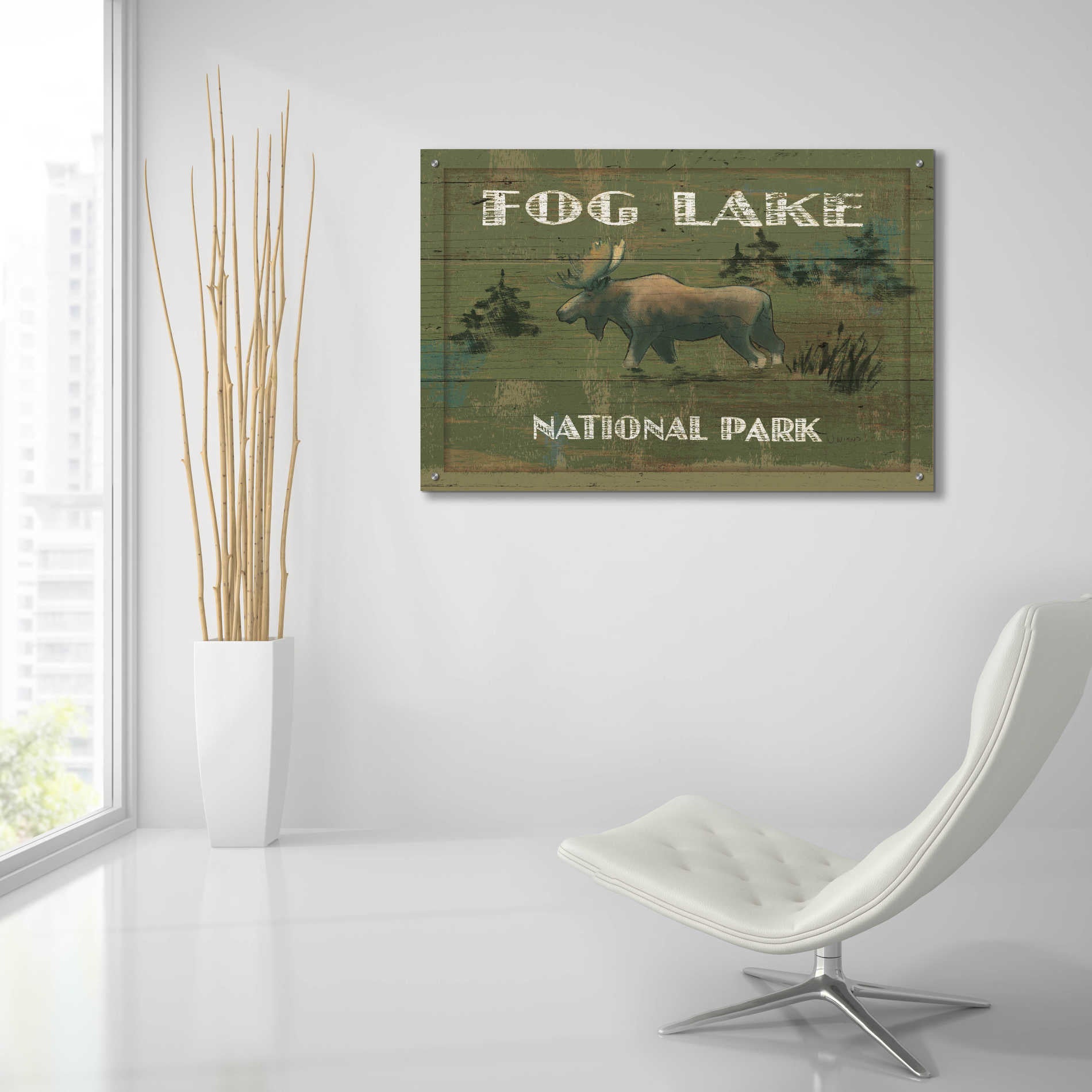 Epic Art 'Lodge Signs VI' by James Wiens, Acrylic Glass Wall Art,36x24