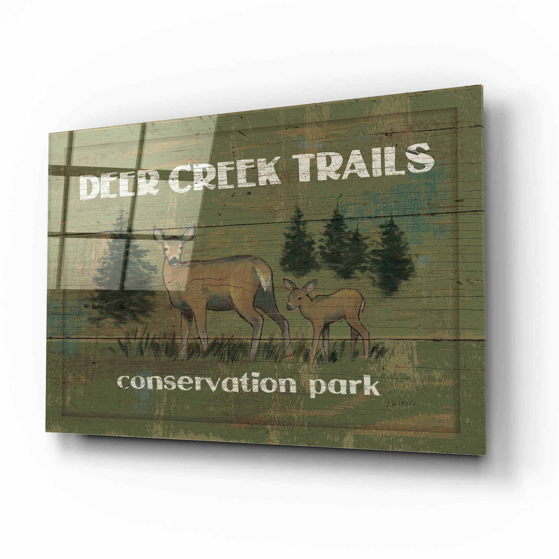 Epic Art 'Lodge Signs VIII' by James Wiens, Acrylic Glass Wall Art,16x12