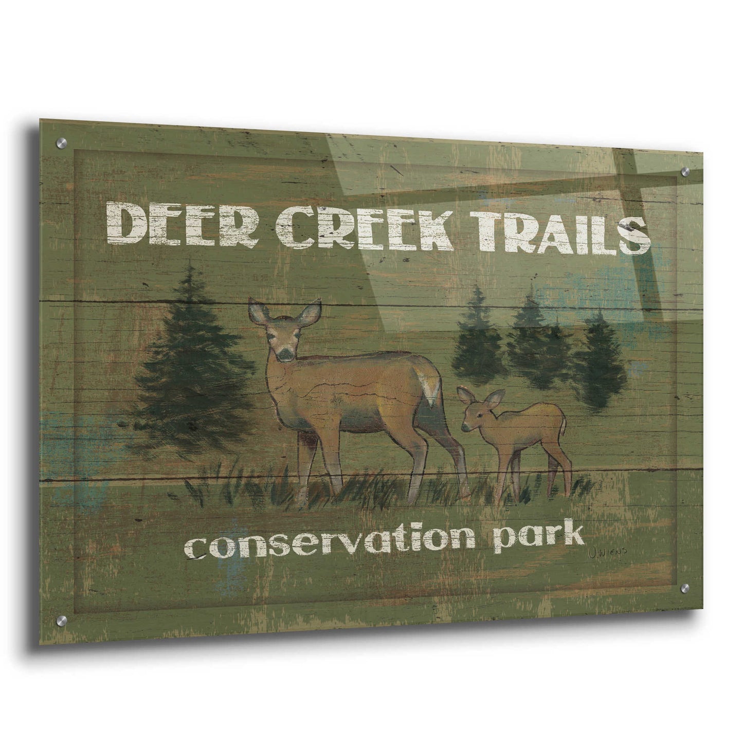 Epic Art 'Lodge Signs VIII' by James Wiens, Acrylic Glass Wall Art,36x24