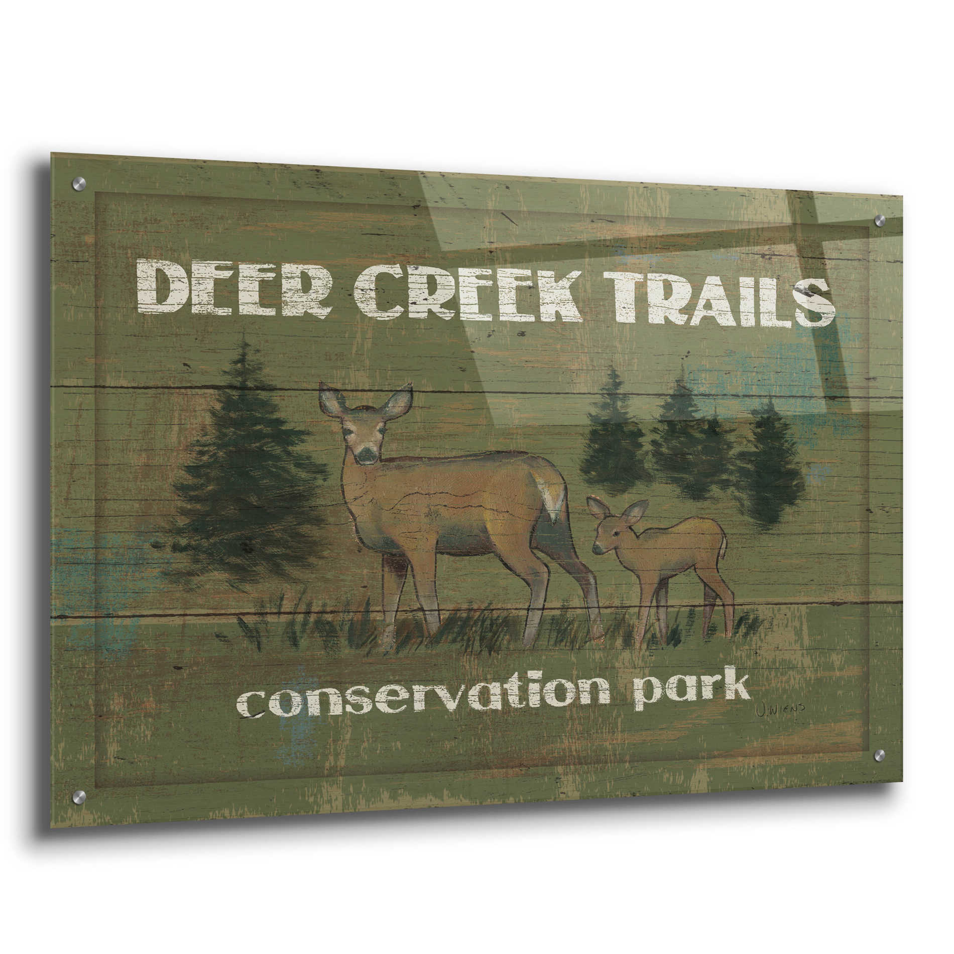 Epic Art 'Lodge Signs VIII' by James Wiens, Acrylic Glass Wall Art,36x24