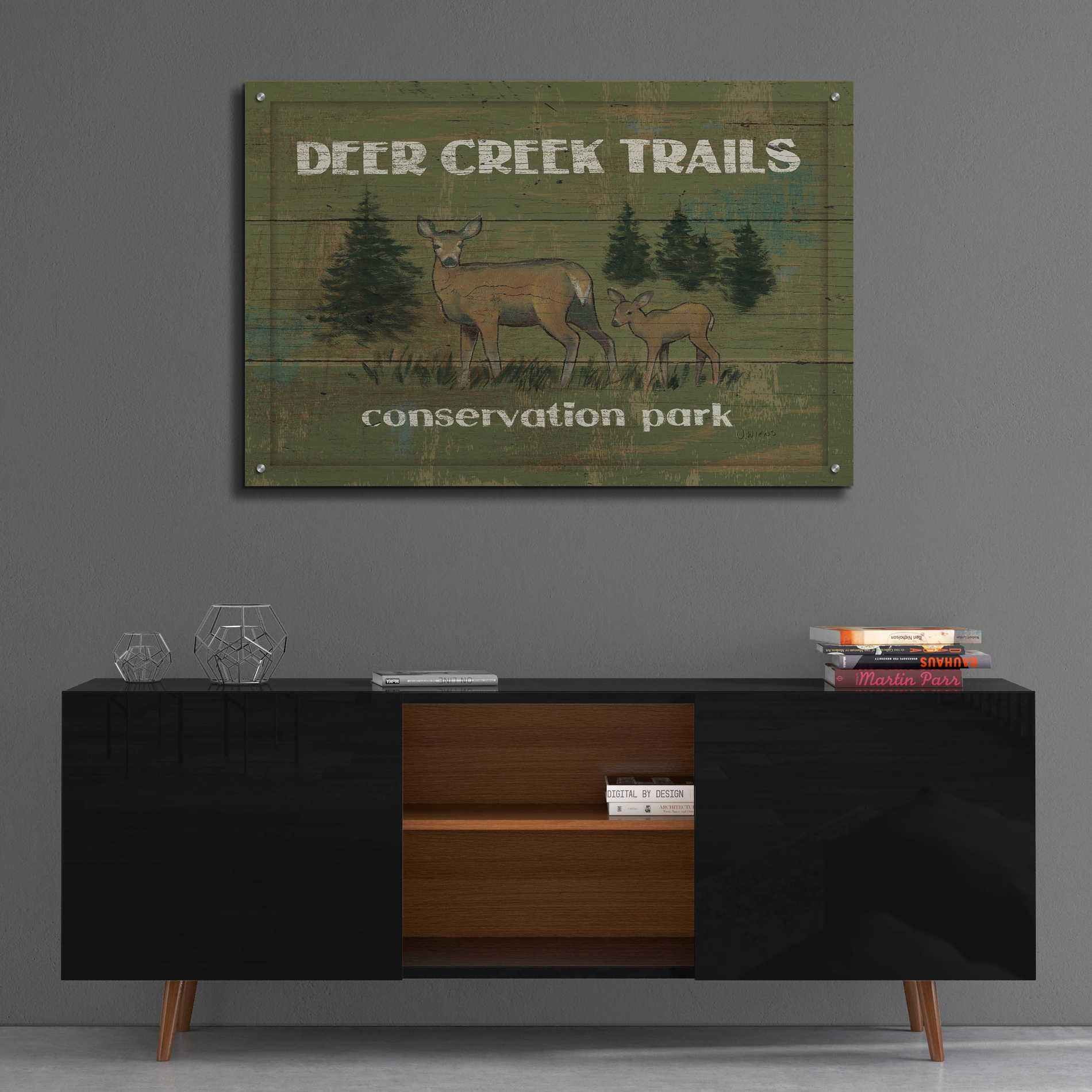 Epic Art 'Lodge Signs VIII' by James Wiens, Acrylic Glass Wall Art,36x24