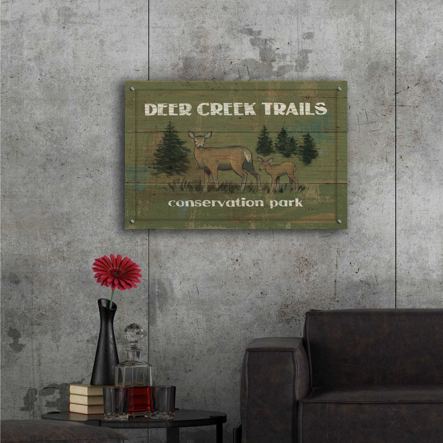 Epic Art 'Lodge Signs VIII' by James Wiens, Acrylic Glass Wall Art,36x24