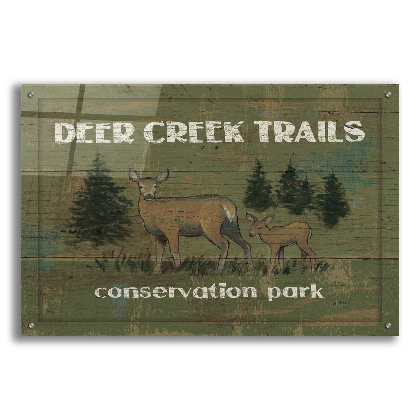 Epic Art 'Lodge Signs VIII' by James Wiens, Acrylic Glass Wall Art,36x24