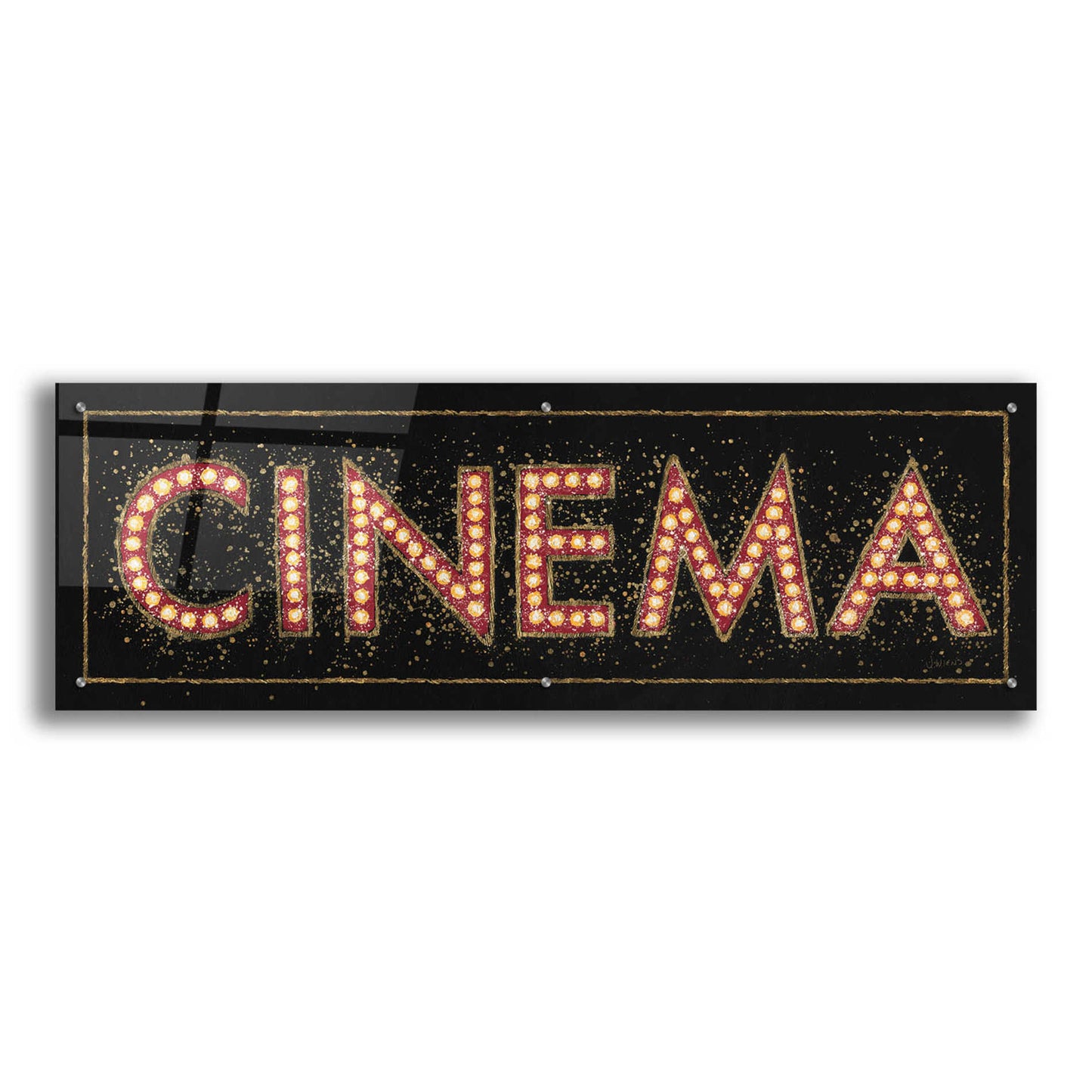 Epic Art 'Cinema Marquee' by James Wiens, Acrylic Glass Wall Art,48x16