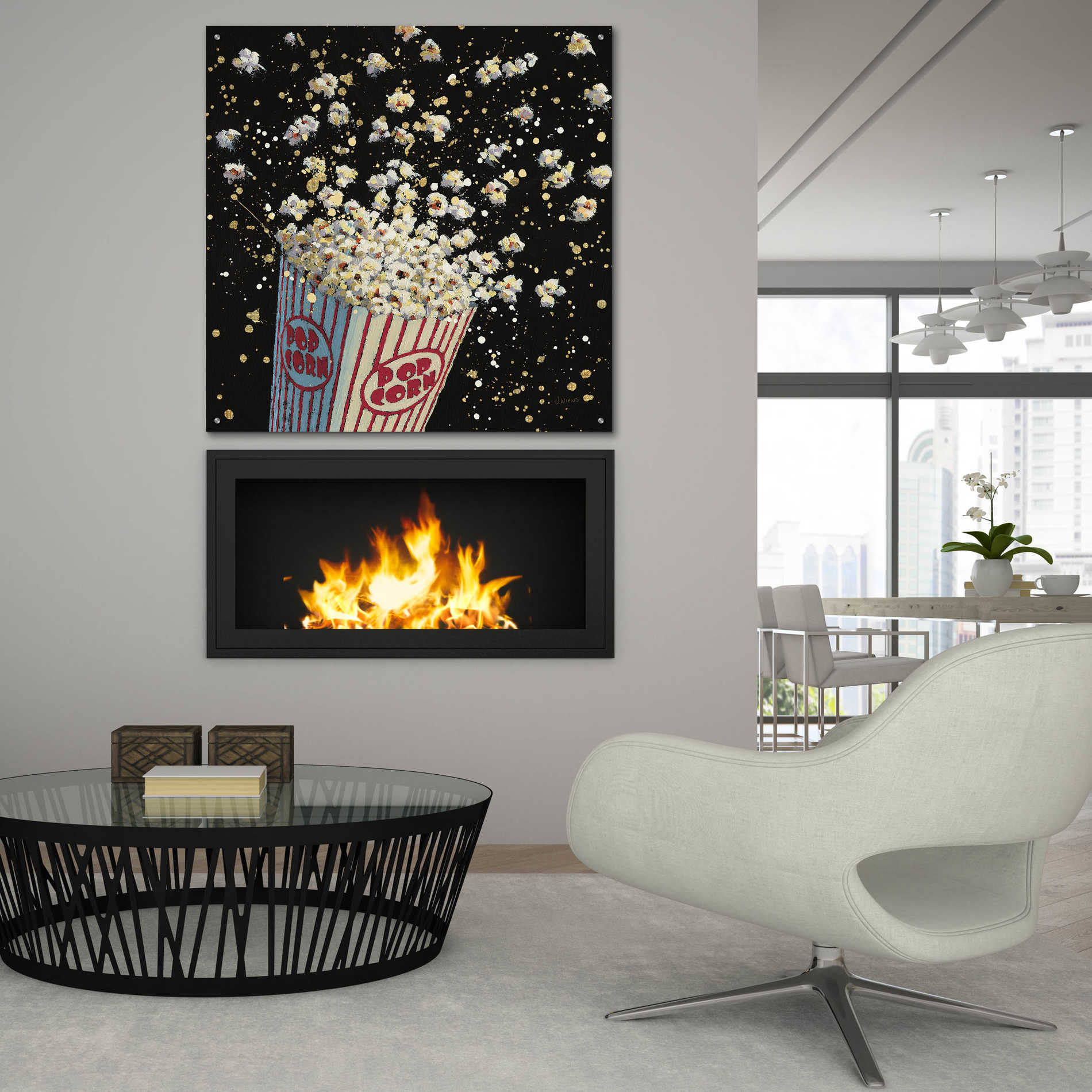 Epic Art 'Cinema Pop' by James Wiens, Acrylic Glass Wall Art,36x36