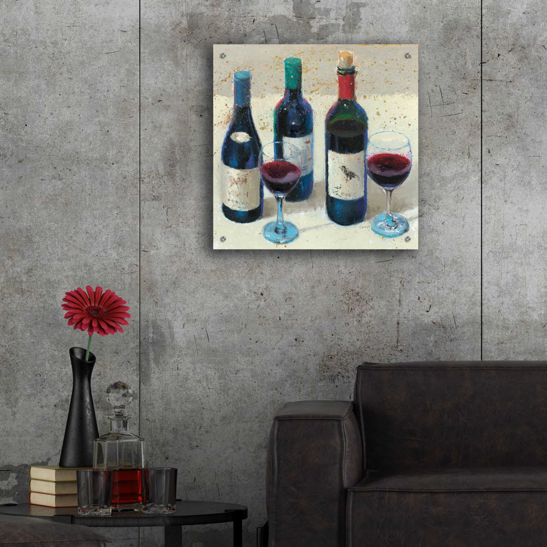 Epic Art 'Wine Bouquet Light' by James Wiens, Acrylic Glass Wall Art,24x24