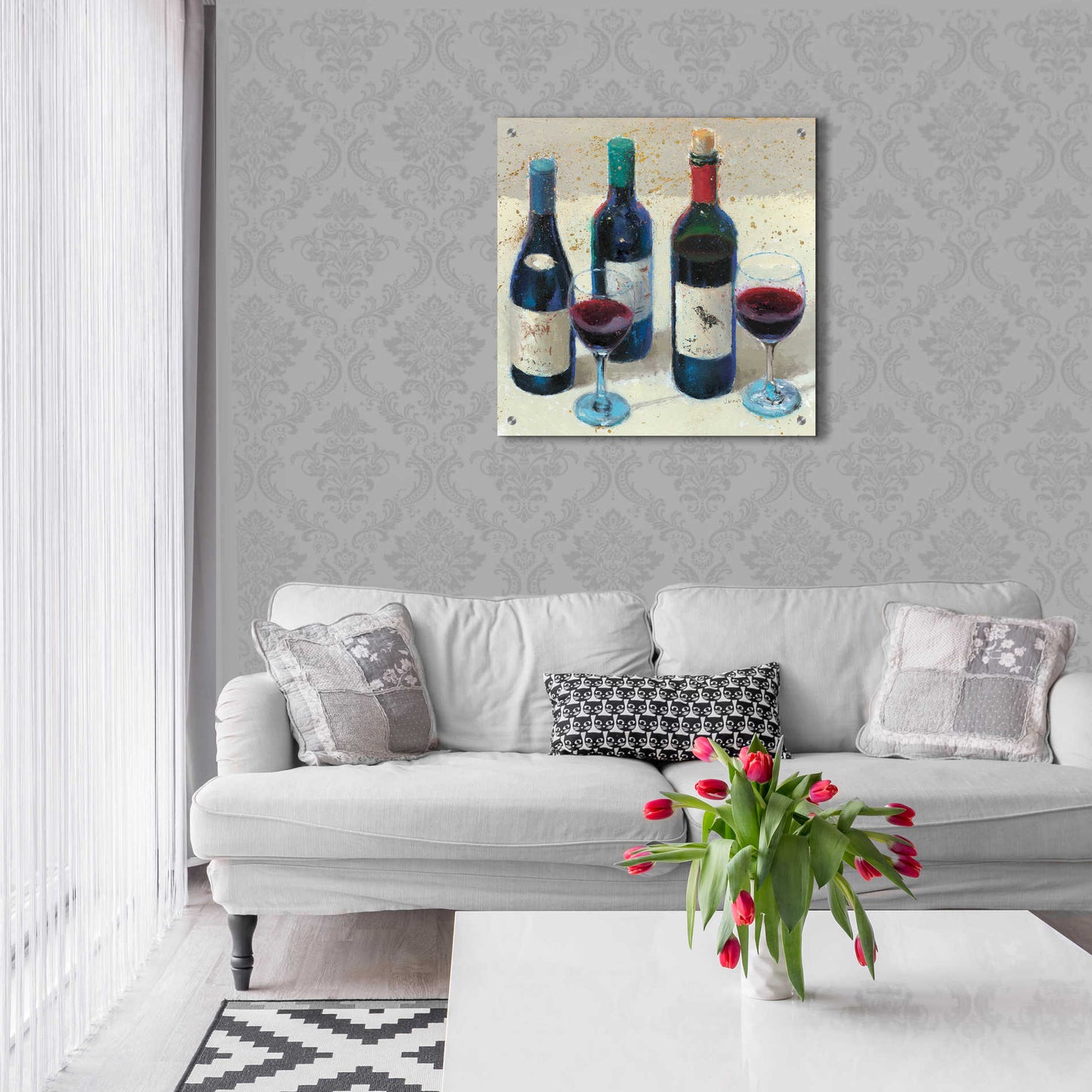 Epic Art 'Wine Bouquet Light' by James Wiens, Acrylic Glass Wall Art,24x24