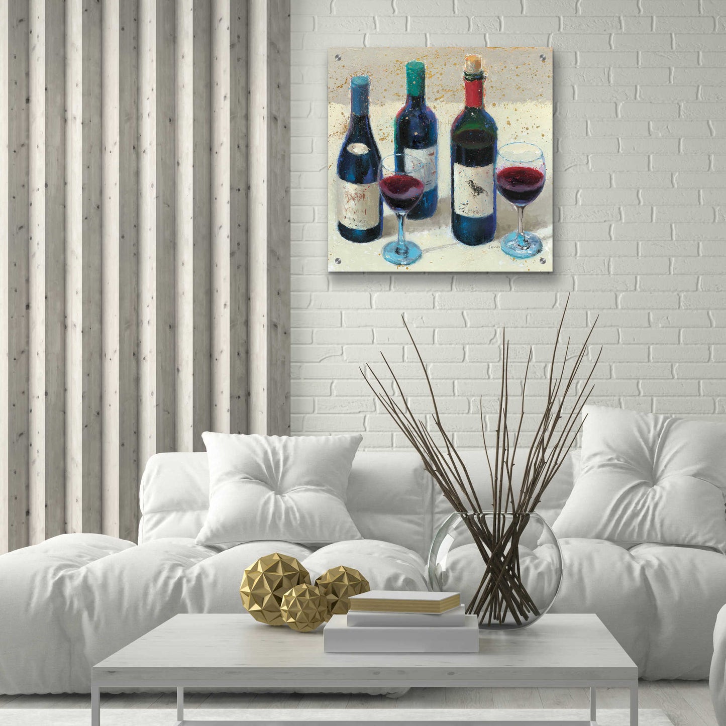 Epic Art 'Wine Bouquet Light' by James Wiens, Acrylic Glass Wall Art,24x24