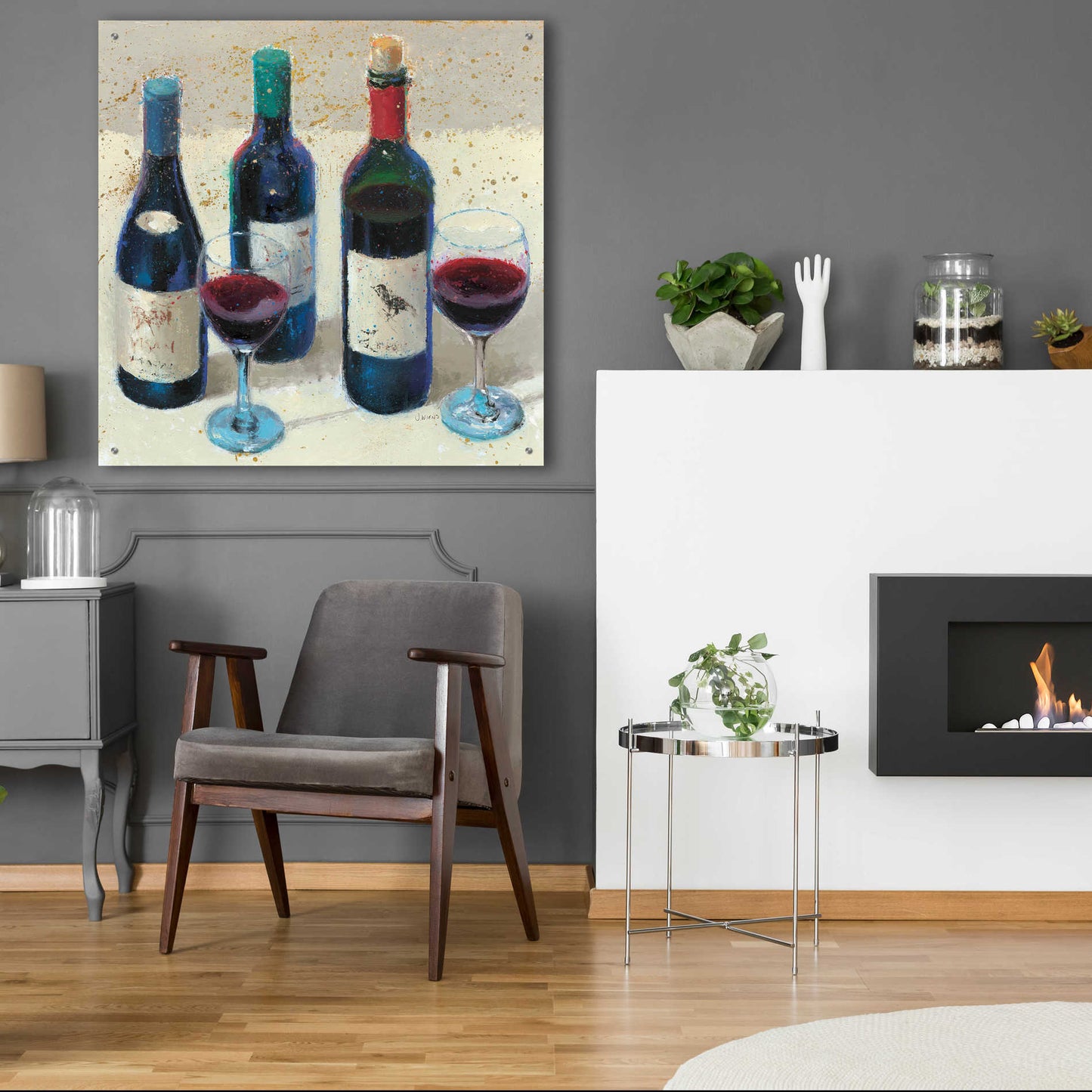 Epic Art 'Wine Bouquet Light' by James Wiens, Acrylic Glass Wall Art,36x36