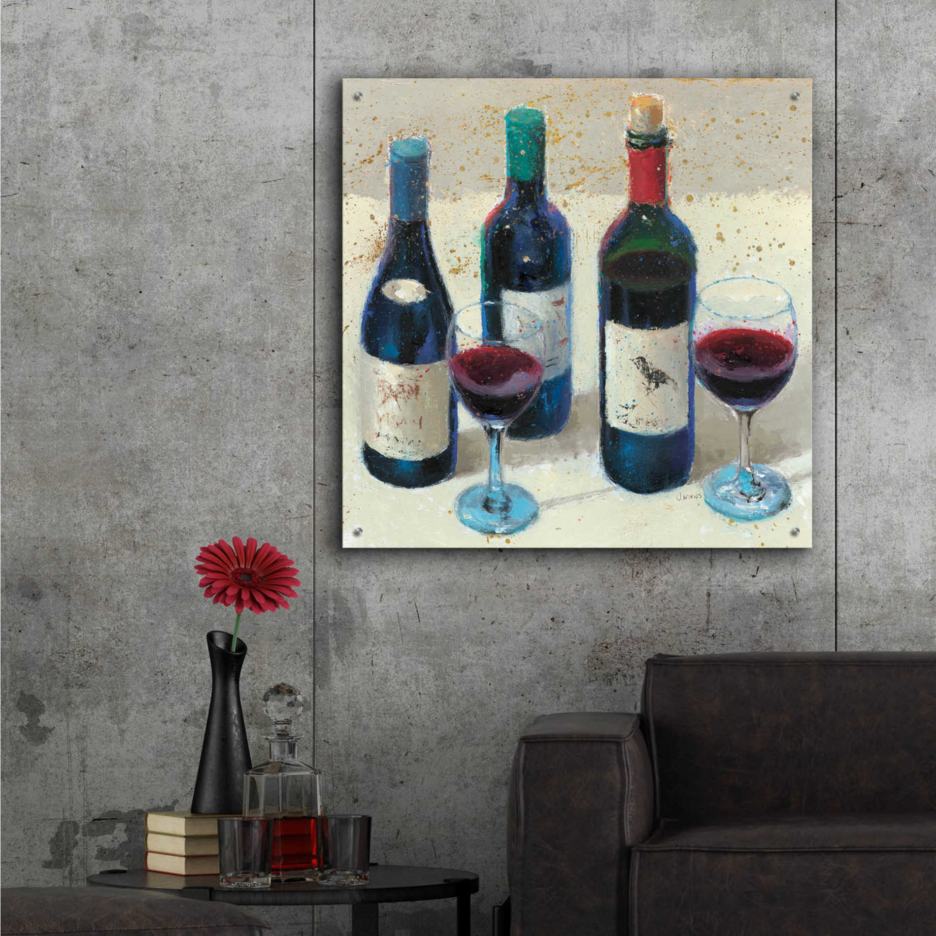 Epic Art 'Wine Bouquet Light' by James Wiens, Acrylic Glass Wall Art,36x36