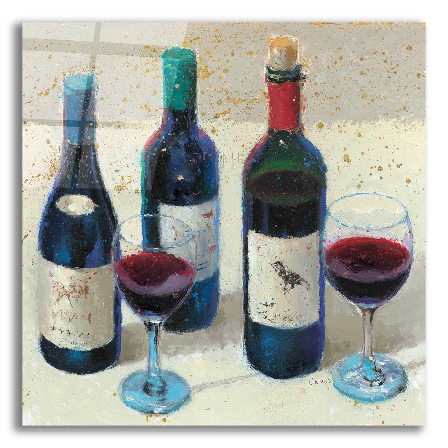 Epic Art 'Wine Bouquet Light' by James Wiens, Acrylic Glass Wall Art,12x12x1.1x0,18x18x1.1x0,26x26x1.74x0,37x37x1.74x0