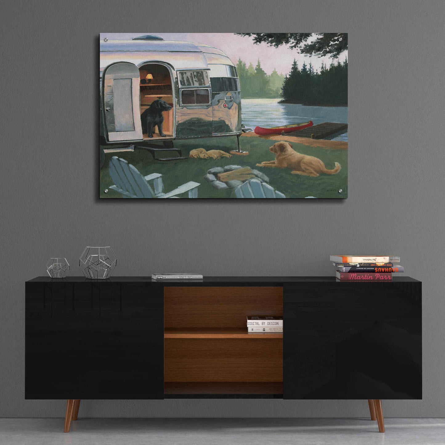 Epic Art 'Canine Camp' by James Wiens, Acrylic Glass Wall Art,36x24