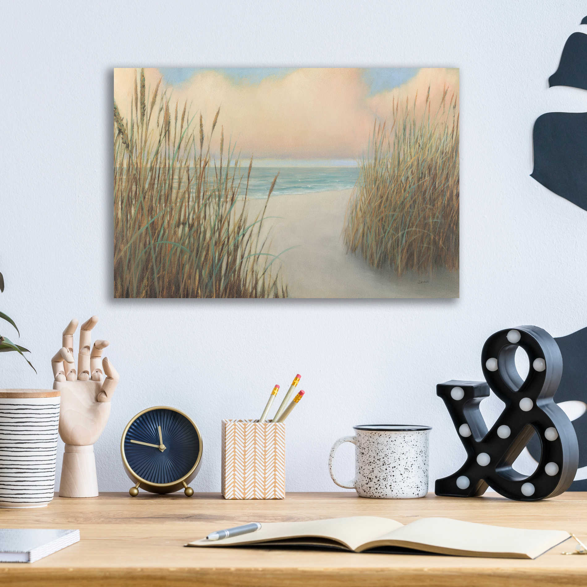 Epic Art 'Beach Trail I' by James Wiens, Acrylic Glass Wall Art,16x12