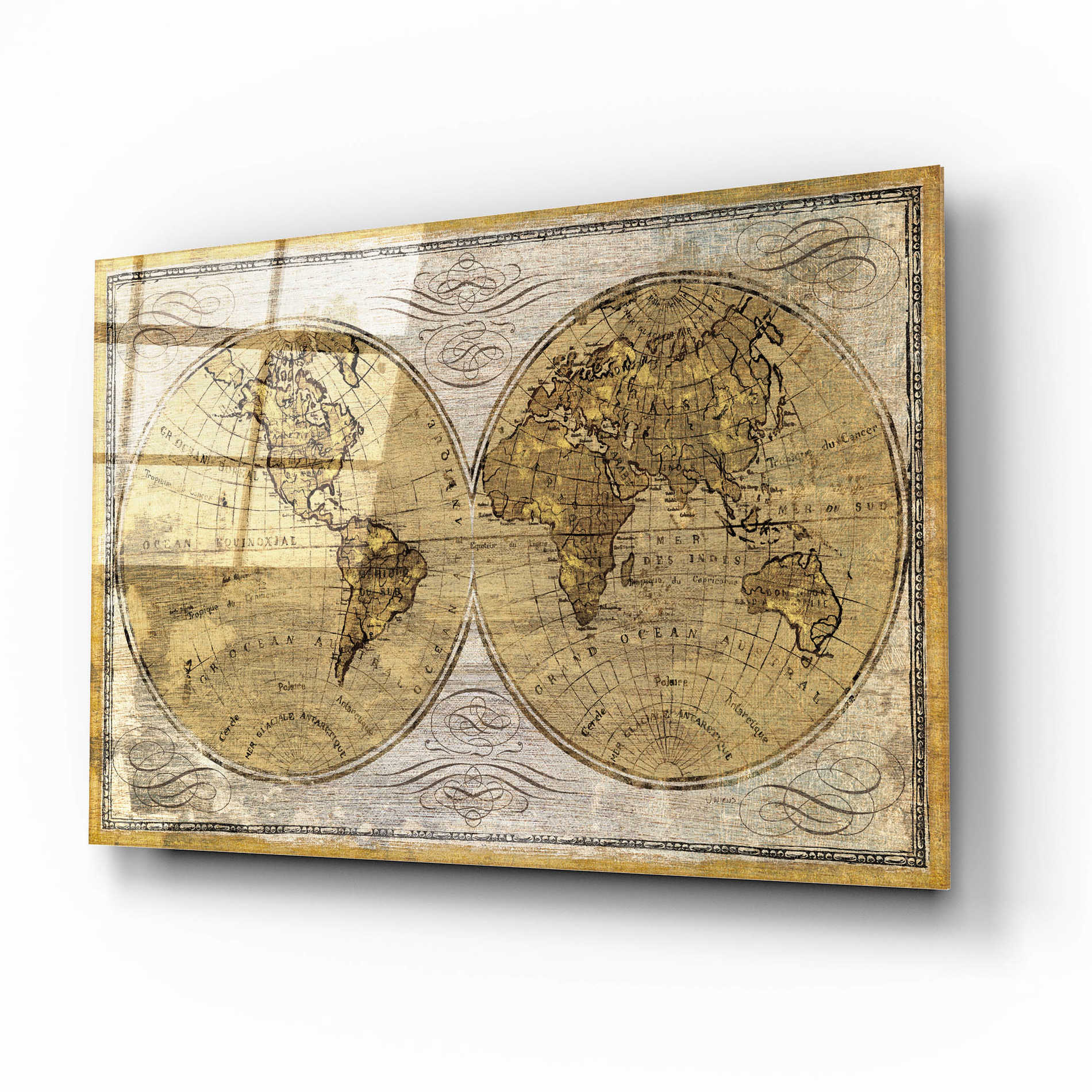 Epic Art 'Worldwide I' by James Wiens, Acrylic Glass Wall Art,16x12