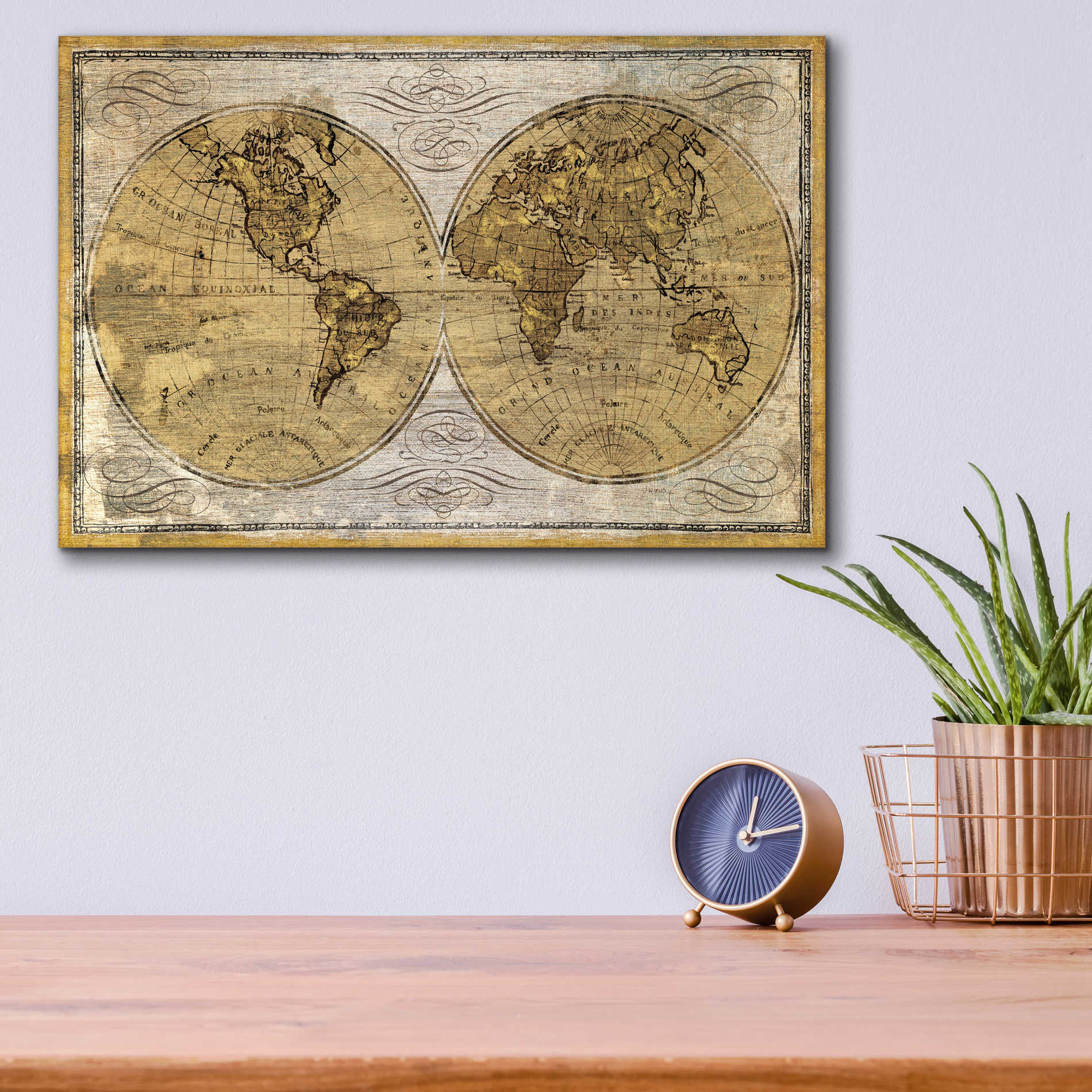 Epic Art 'Worldwide I' by James Wiens, Acrylic Glass Wall Art,16x12