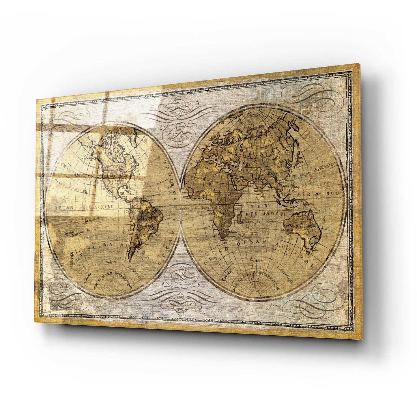 Epic Art 'Worldwide I' by James Wiens, Acrylic Glass Wall Art,24x16